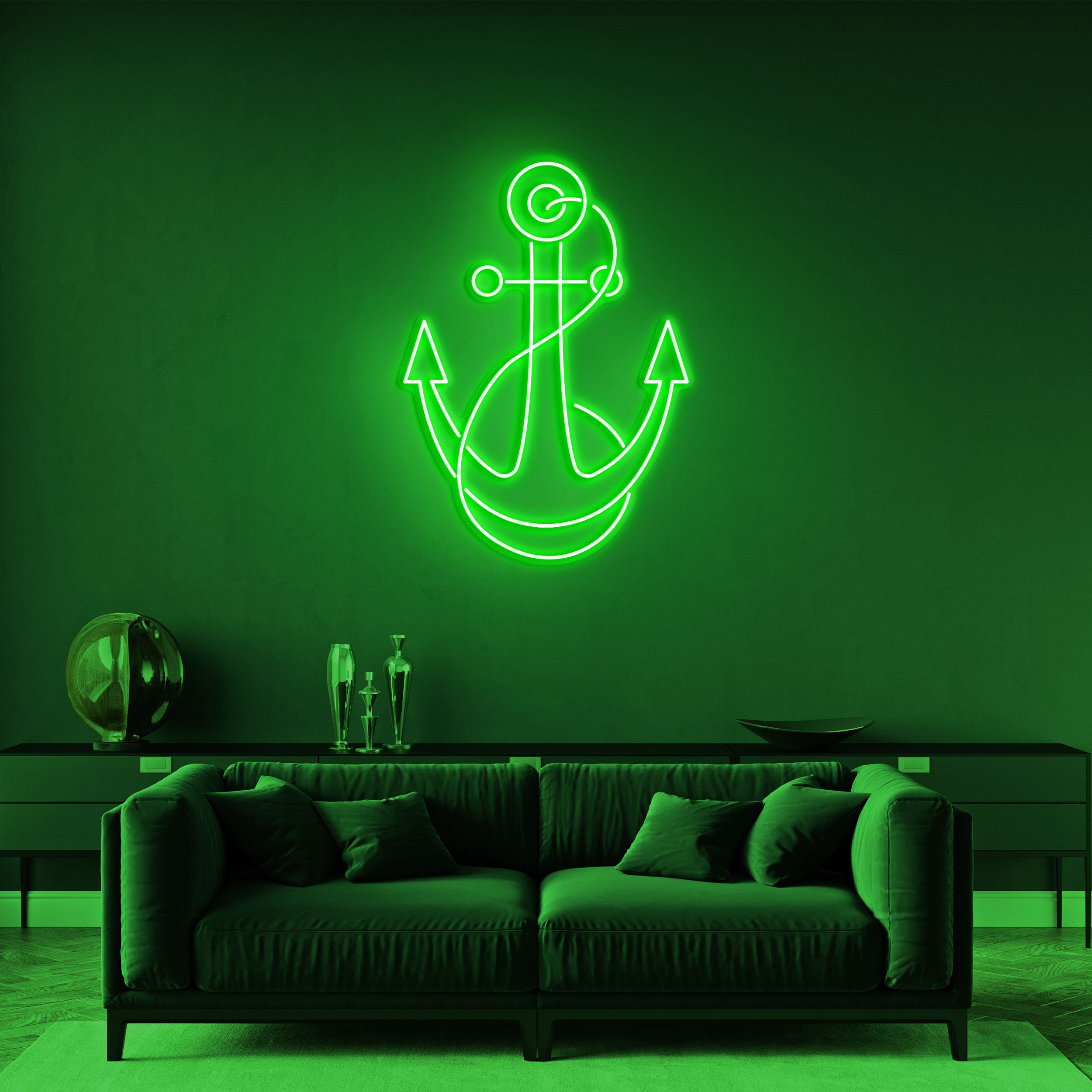 Anchor Neon Sign, Anchor Neon Light, Beach Club Decor, Sailor Bedroom Wall Art, Maritime Neon for Beach House Decoration, Gift, Party Decor