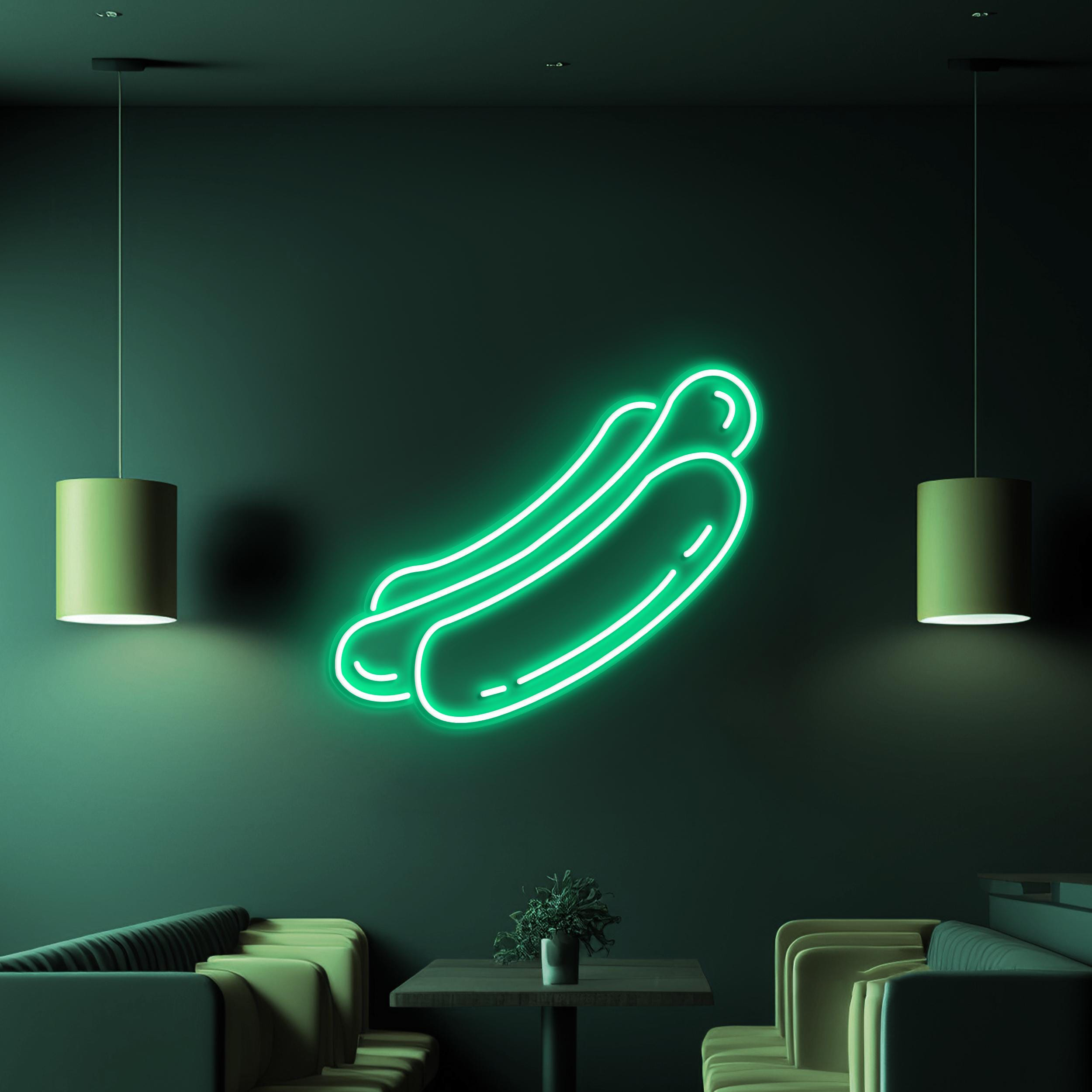 Hot Dog Neon Sign, Hot Dog LED Light, Fast Food Wall Decor, Kitchen Neon Light, Restaurants Wall Art, Hot Dog Shop Decor, Hot Dog Lover