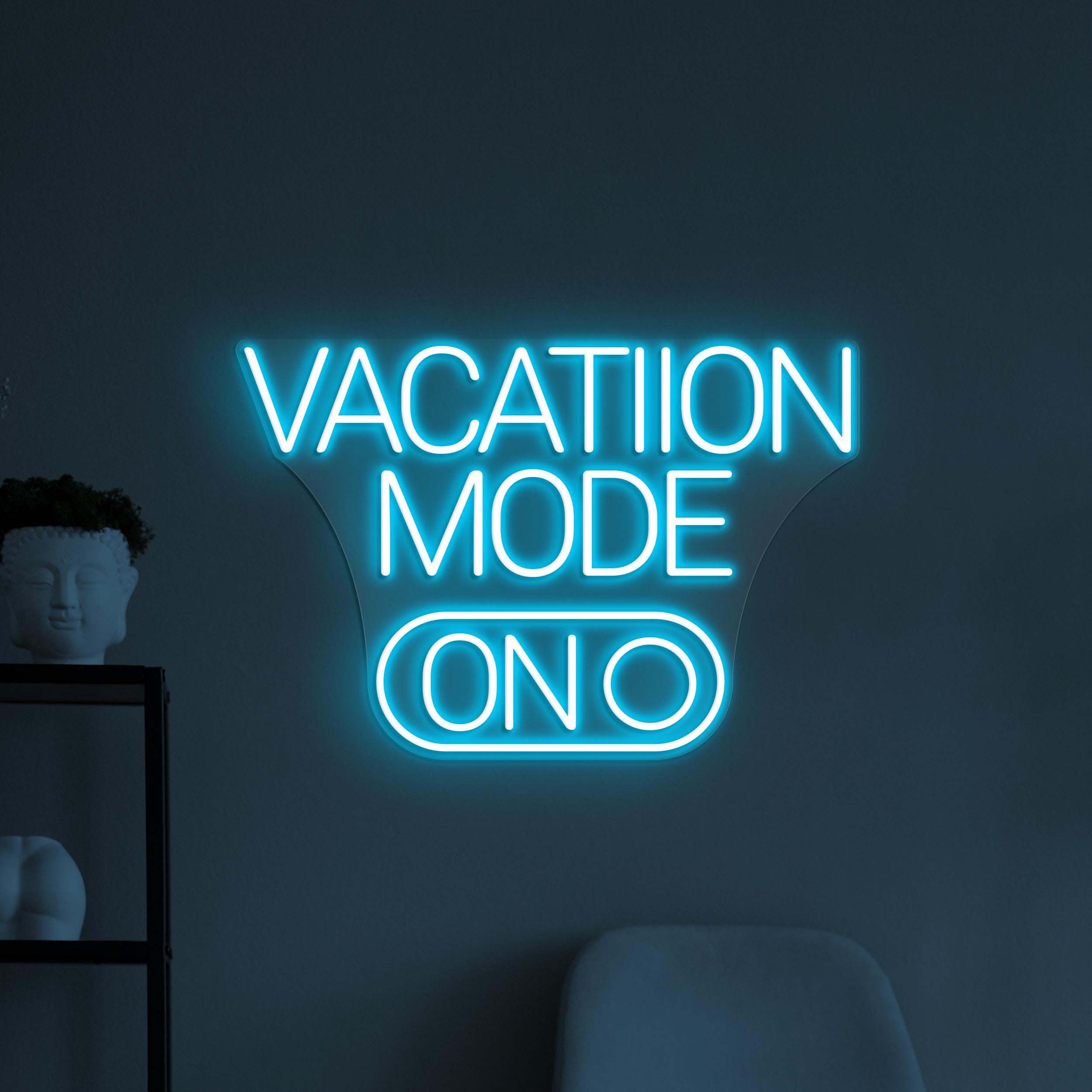 Vacation Mode On Neon Sign, Vacation Mode On LED Light, Home Wall Decor, Kids Room Wall Art, Personalized Neon Sign, Relax Mode Neon Light