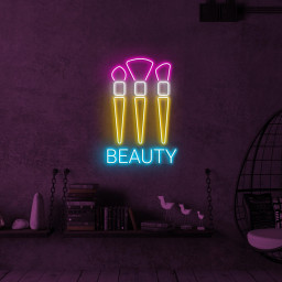 Beauty Neon Sign, Beauty LED Light, Makeup Brushes Wall Decor, Glam Wall Art, Personalized Neon Sign, Home Salon Sign, Girls Room Wall Decor