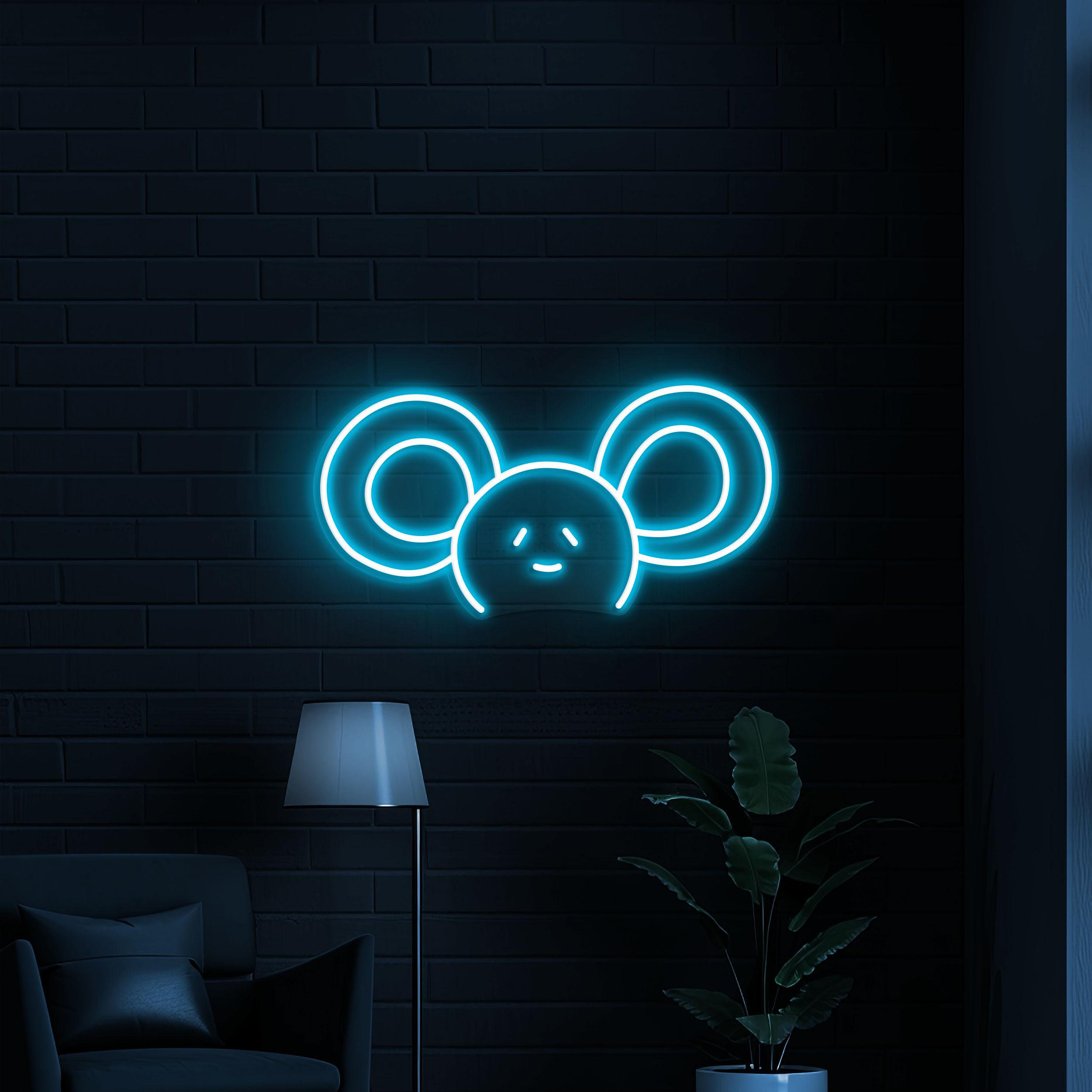 Mouse Neon Sign, Mouse LED Light, Cute Rat Home Wall Sign, Custom Neon Sign, Cute Wall Art, Kids Room Decor, Animal Shop Wall Decor, Gift