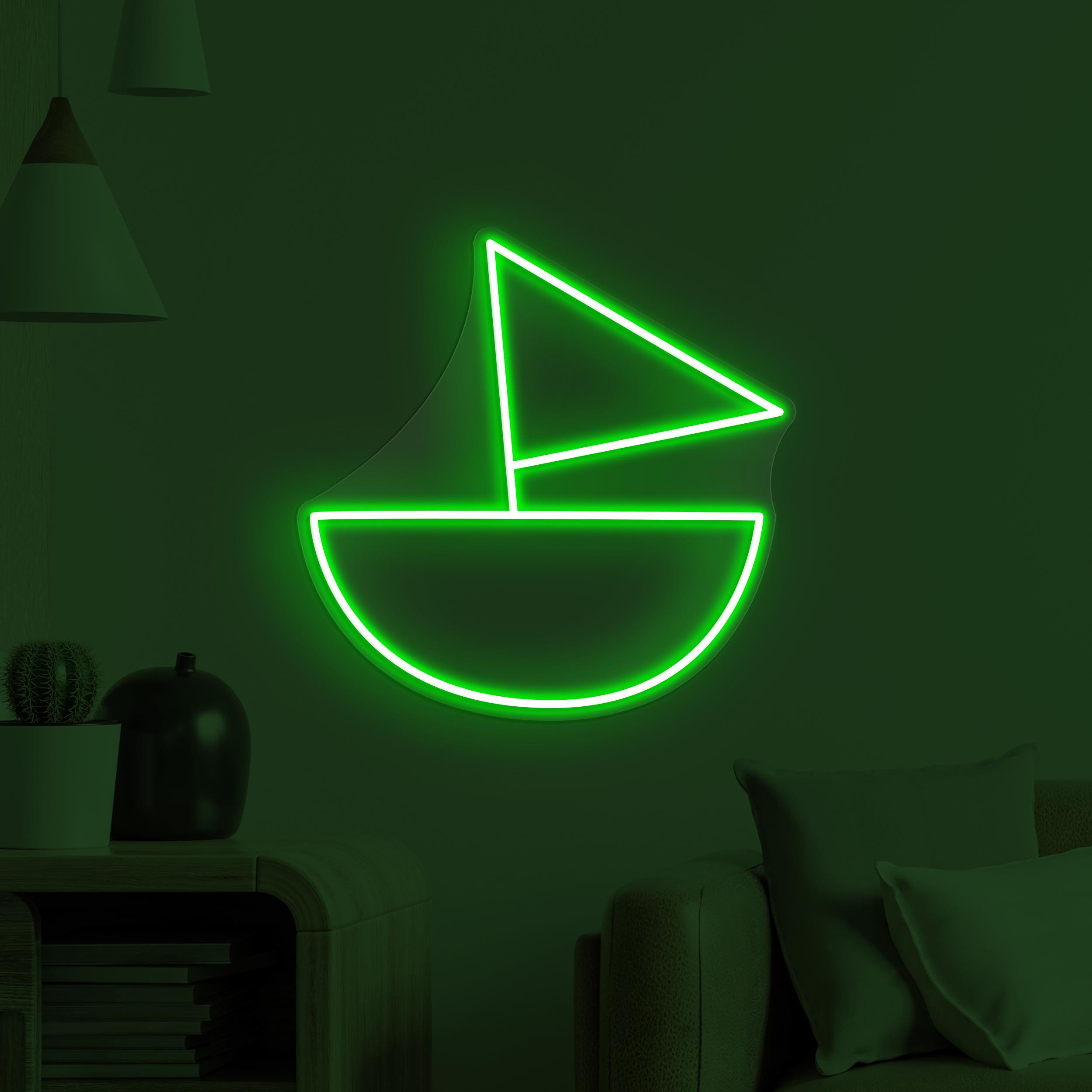 Sailboat Neon Sign, Sailboat LED Light, Sea Sailboat LED Neon Art, Beach Bar and Beach Party, Ocean Lover Gift, Ocean Neon Sign for Home,