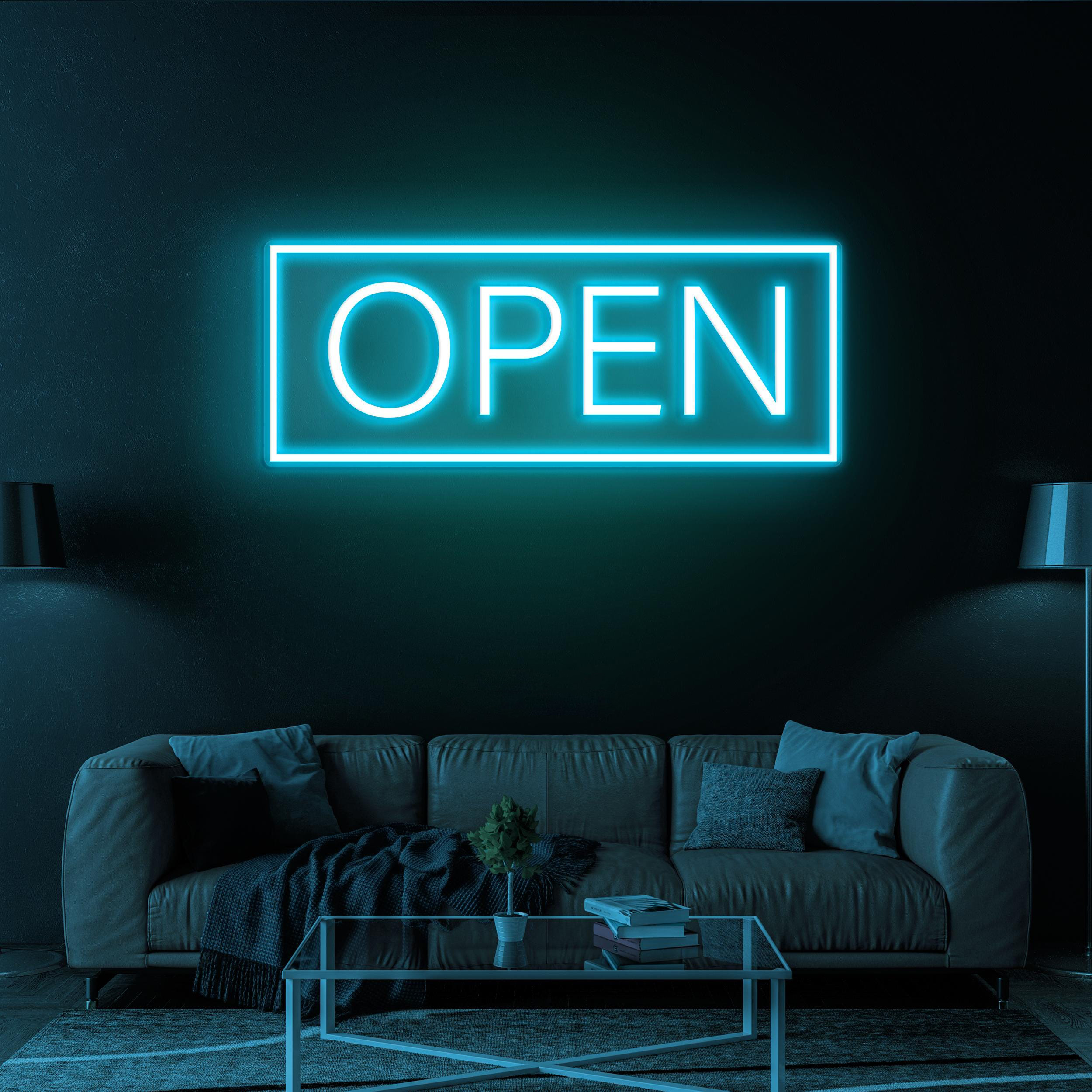 Open Neon Sign, Open Neon LED Light, Open LED Neon Art, Custom Open Sign, Hanging Open Sign, Opening Sign, Decor for Cafe, Bar, Shops, Gift