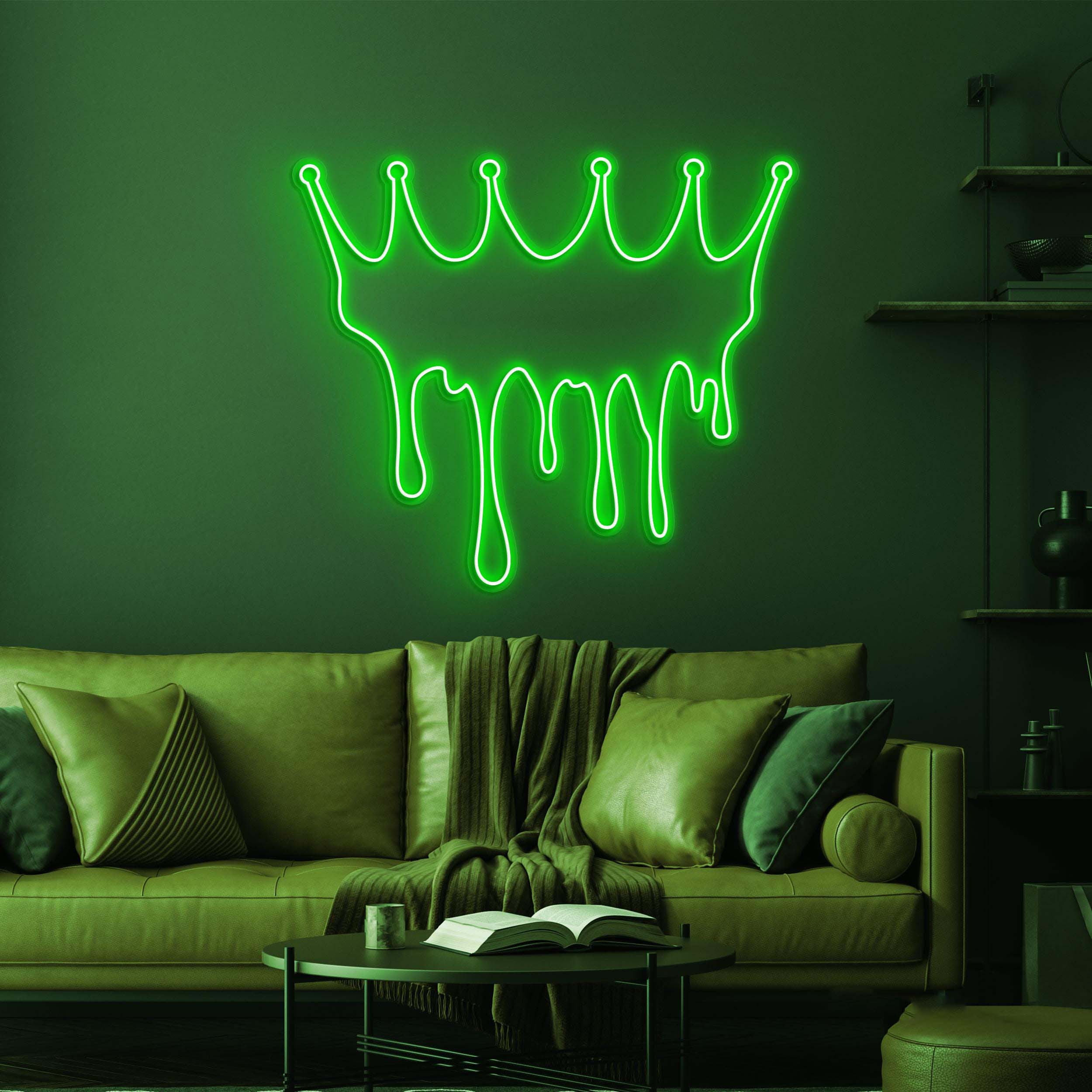 Dripping Crown Neon Sign, Melting Crown LED Light, Queen Crown Wall Decor, King Crown Neon Sign, Princess Crown Wall Art, Royal Crown Decor