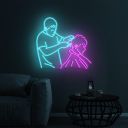 Barber Neon Sign, Haircut LED Light, Barber LED Neon Art, Barber Haircut Wall Decor, Barber Shop Wall Art, Hair Salon Neon Sign, Hairstyle