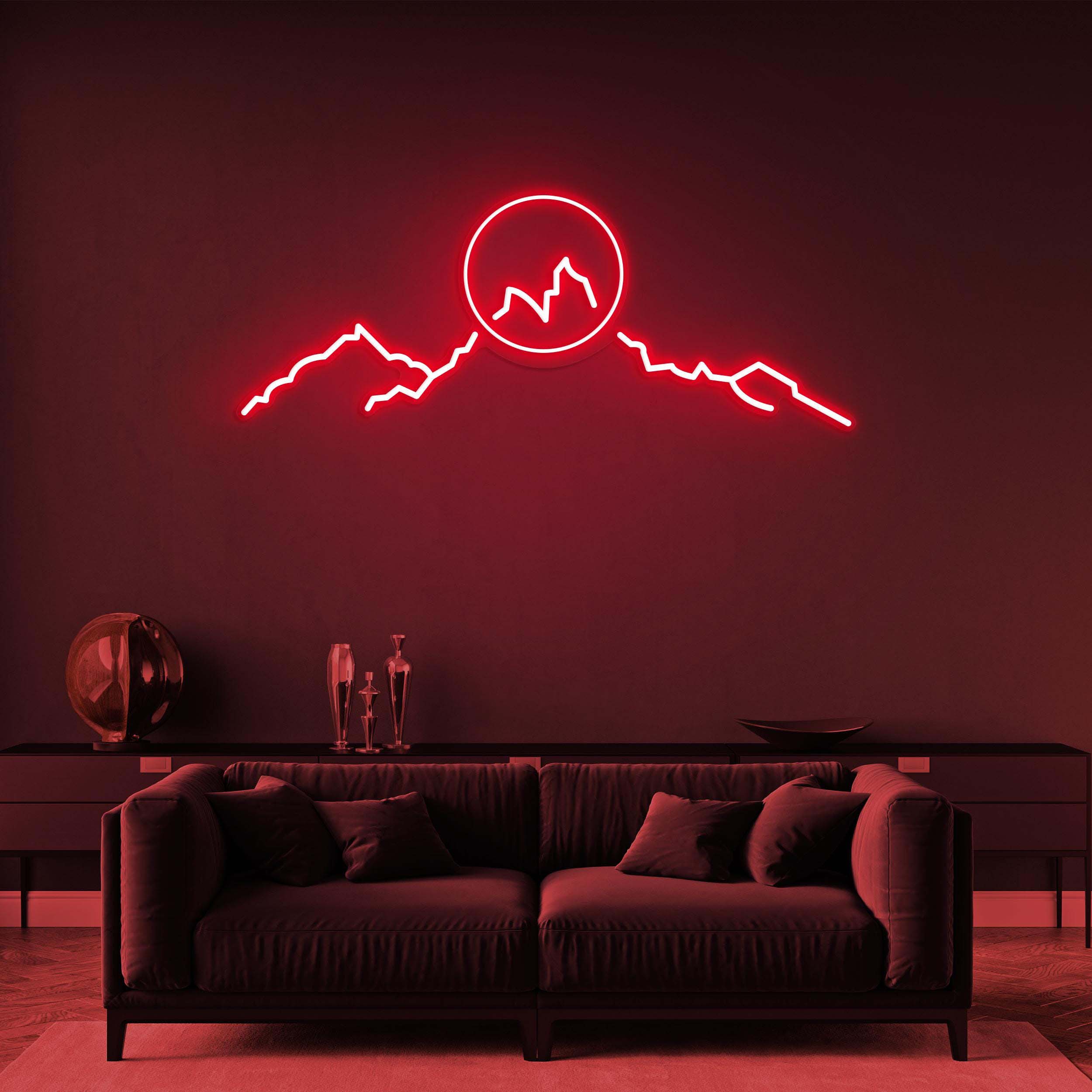 Mountains Neon Sign, Sunset Mountains LED Light, Mountains LED Neon Art, Decor for Home, Game Room, Kids Room & Offices, Custom Neon Sign
