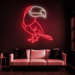 Toucan Bird Neon Sign, Exotic Animal LED Light for Home Decor, Custom Toucan Neon Art, Kids Room Decor, Gift Idea, Wall Hanging Neon Light