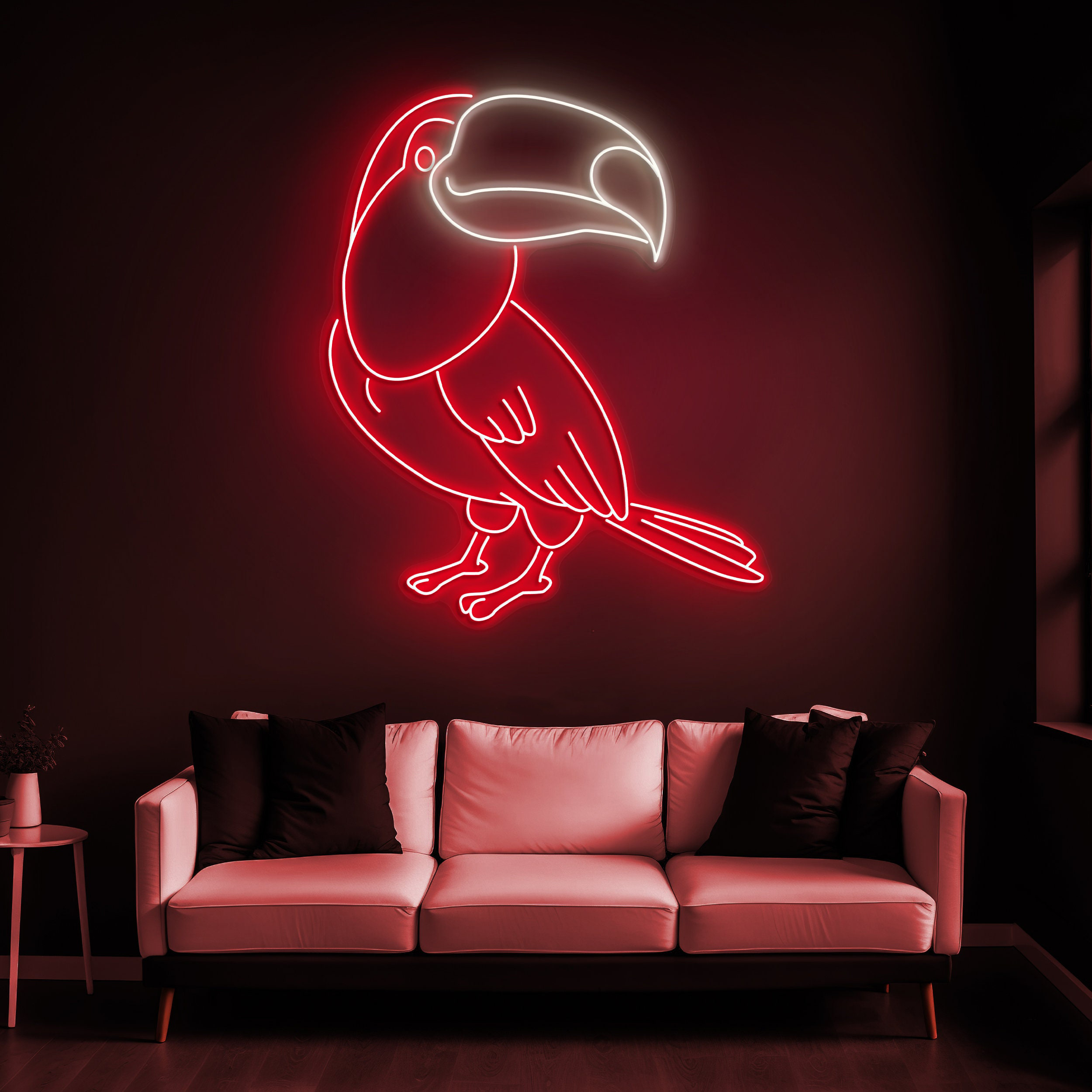 Toucan Bird Neon Sign, Exotic Animal LED Light for Home Decor, Custom Toucan Neon Art, Kids Room Decor, Gift Idea, Wall Hanging Neon Light