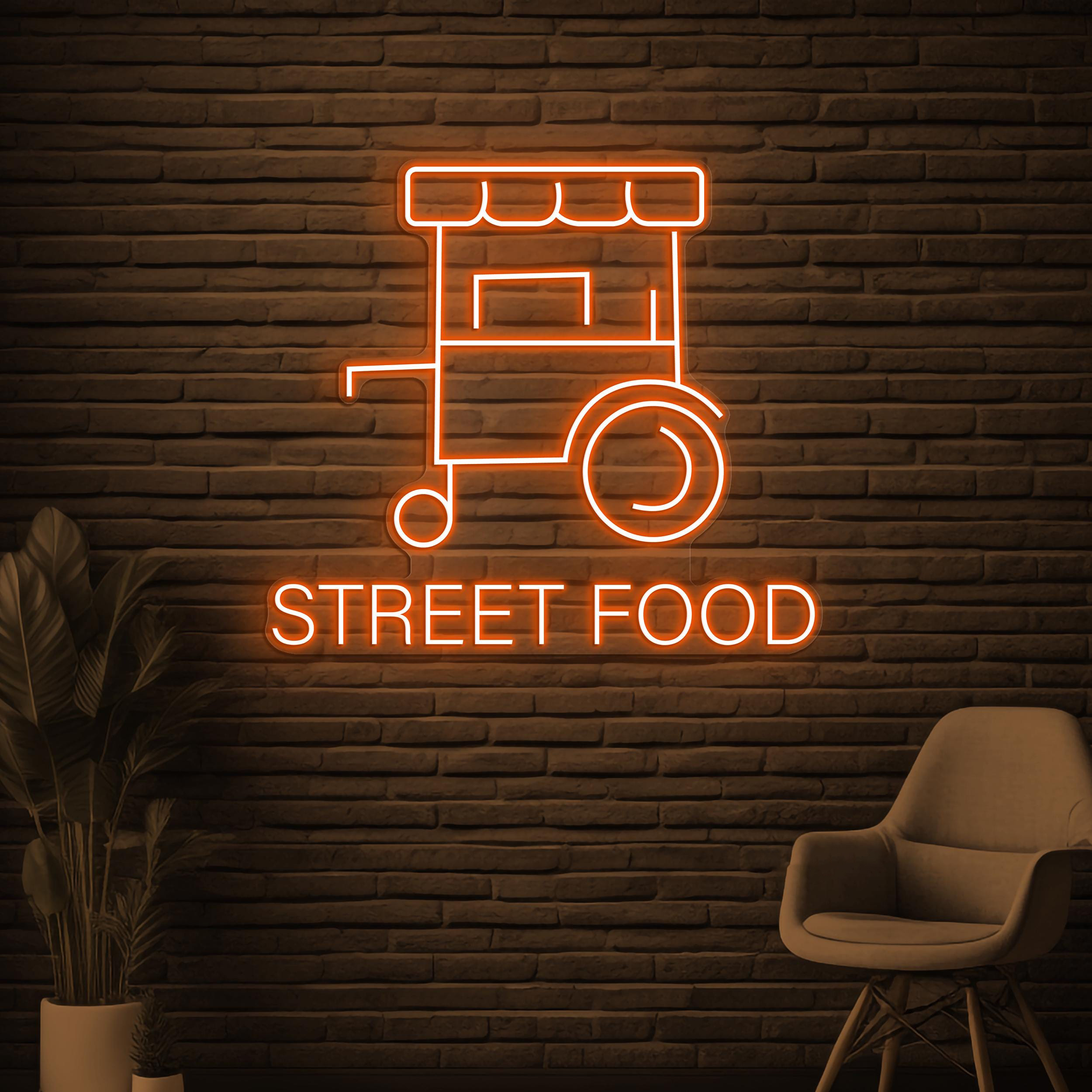 Street Food Neon Sign, In the Mood for Street Food Light, Street Food Restaurant Decoration, Custom Neon Sign, Fast Food Restaurant Wall Art