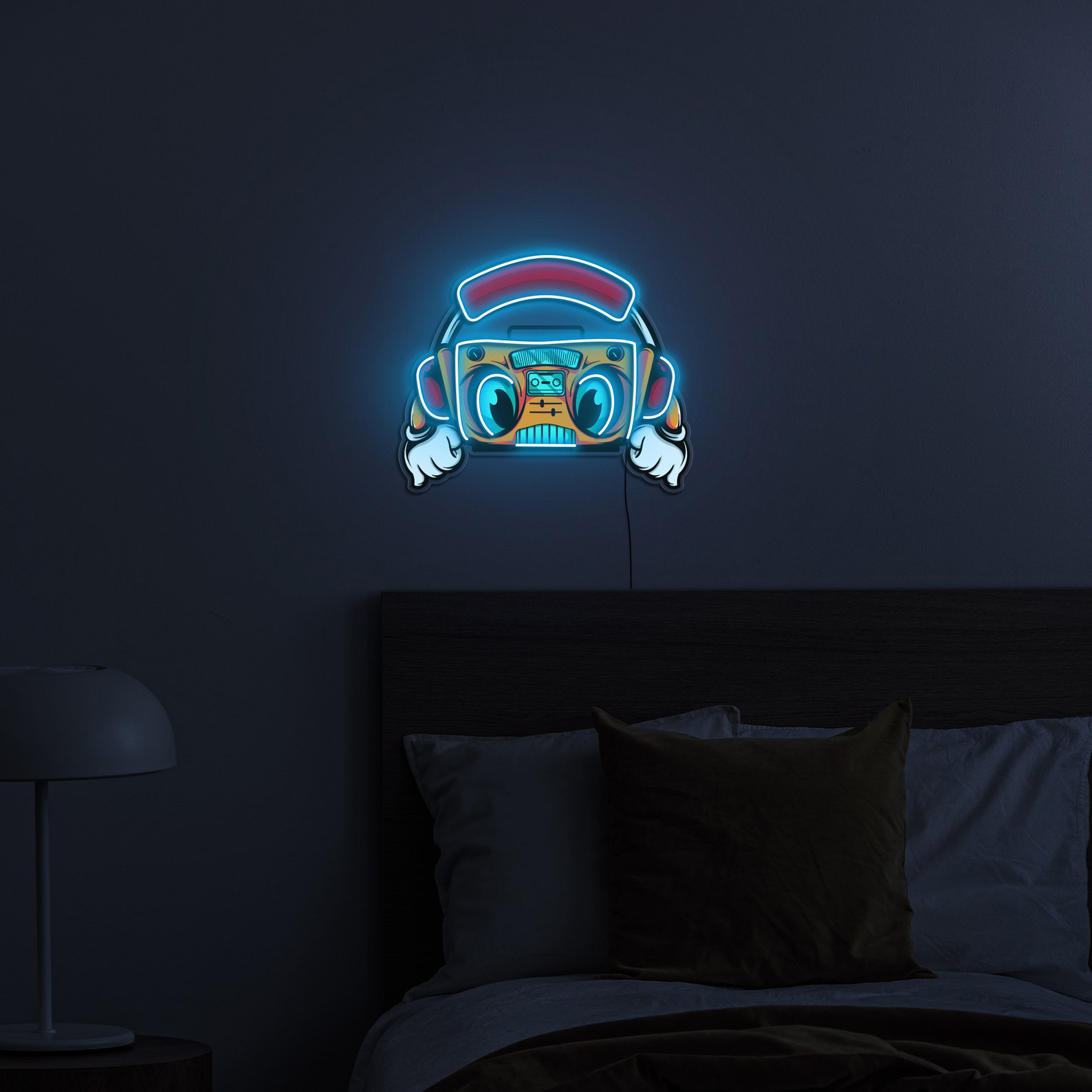 Radio Led Neon Light, Boombox LED Neon Wall Light, Radio Led Pop Art Sign, Game Room Decor, 90s Decor Sign, Radio Neon Sign, Gift Idea