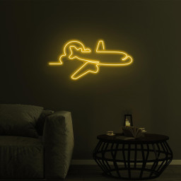 Airplane Neon Sign, Airplane LED Light, Flying High LED Neon Art, Kids Room Decor, Travel Agency Wall Decor, Aviation Sign, Flying High Sign