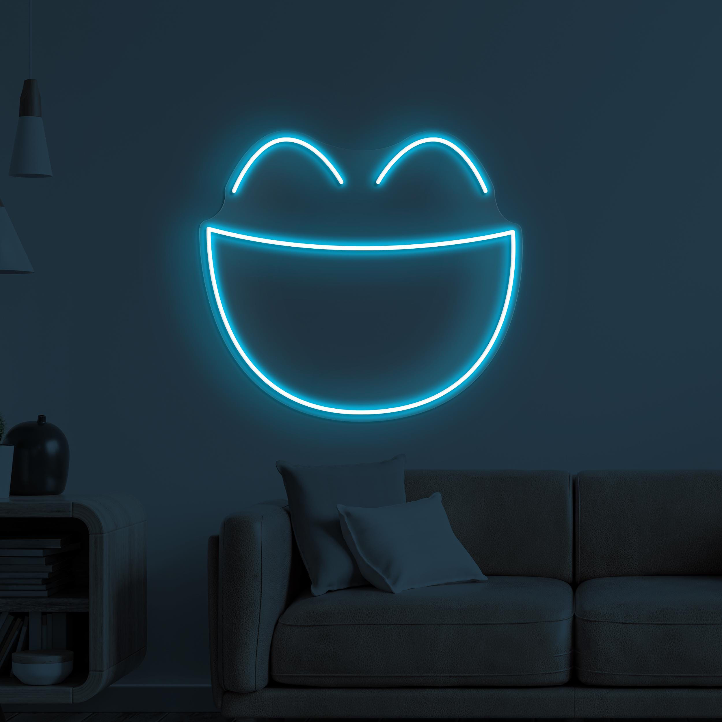 Smiley Face Neon Sign, Laughing Face LED Light, Laughing Emoji Wall Decor, Kids Room Wall Art, Birthday Gift For Kids, Happy Emoji Led Sign