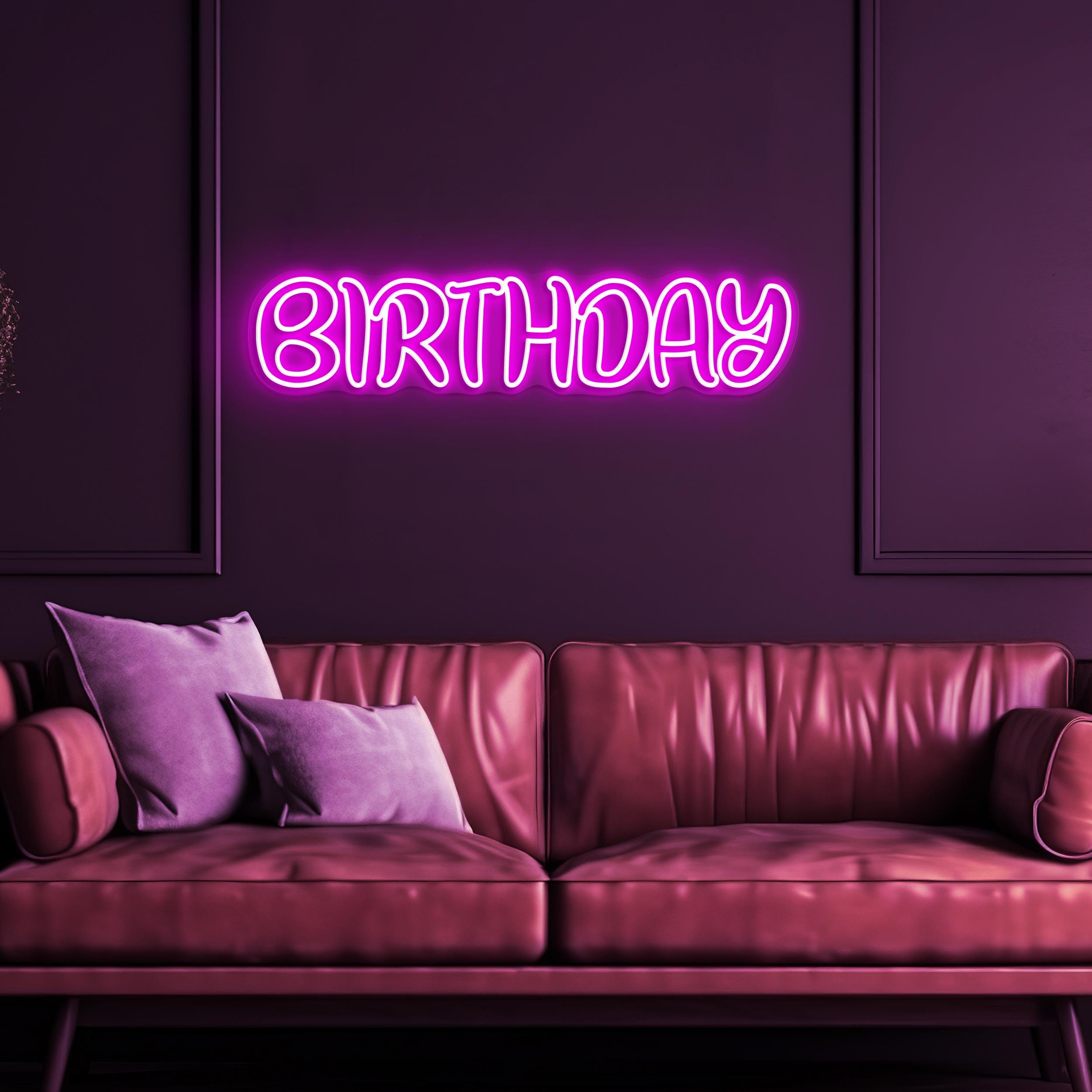 Birthday Neon Sign, Birthday LED Light, Happy Birthday Wall Decor, Room,, Event, Birthday Party Decor, Home Wall Light, Gift For Loved One