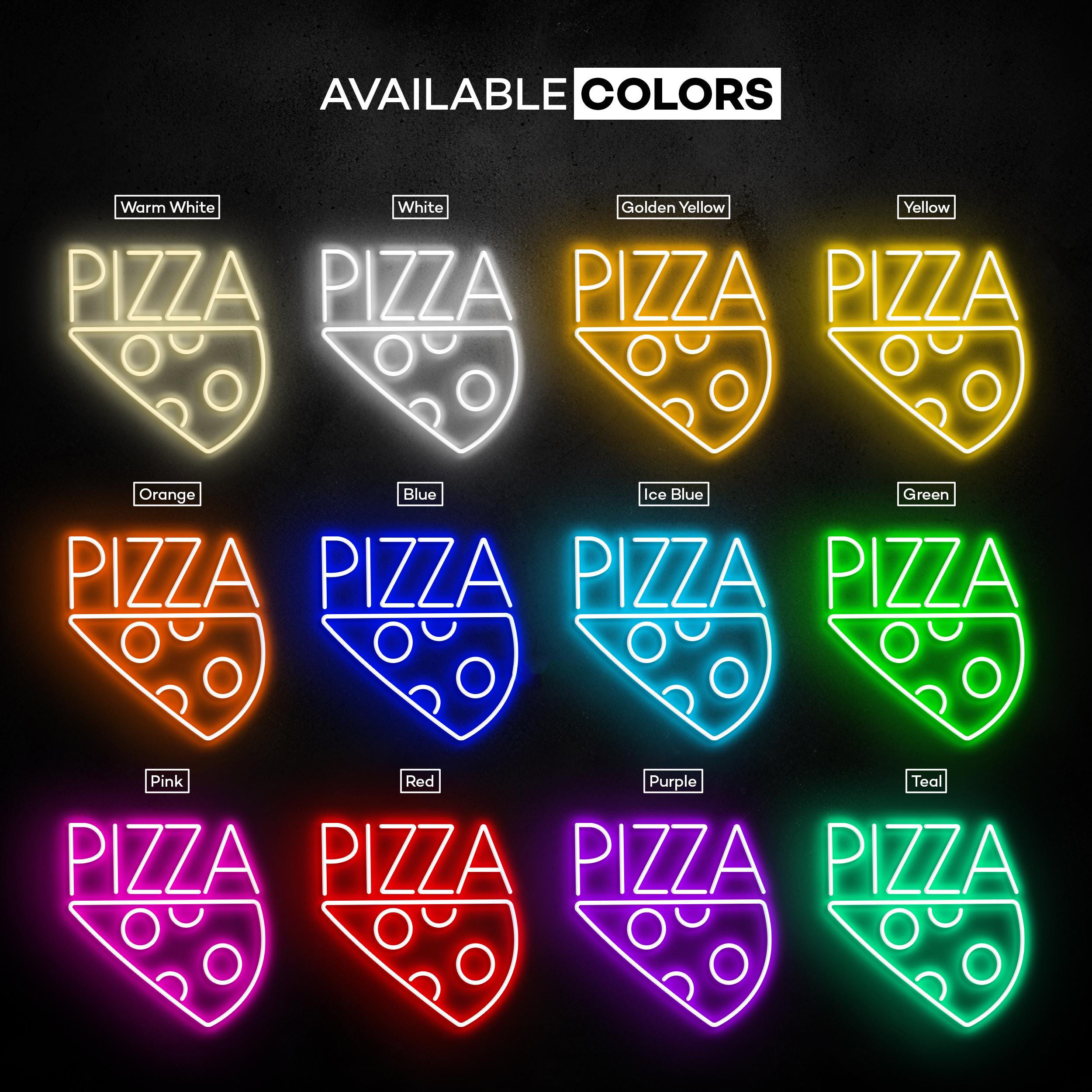 Pizza Neon Sign, Pizza LED Light, Pizza Slice Wall Decor, Pizza Logo Wall Art, Pizza Cafe Neon Light, Kitchen Neon Art, Pizza Lover Decor