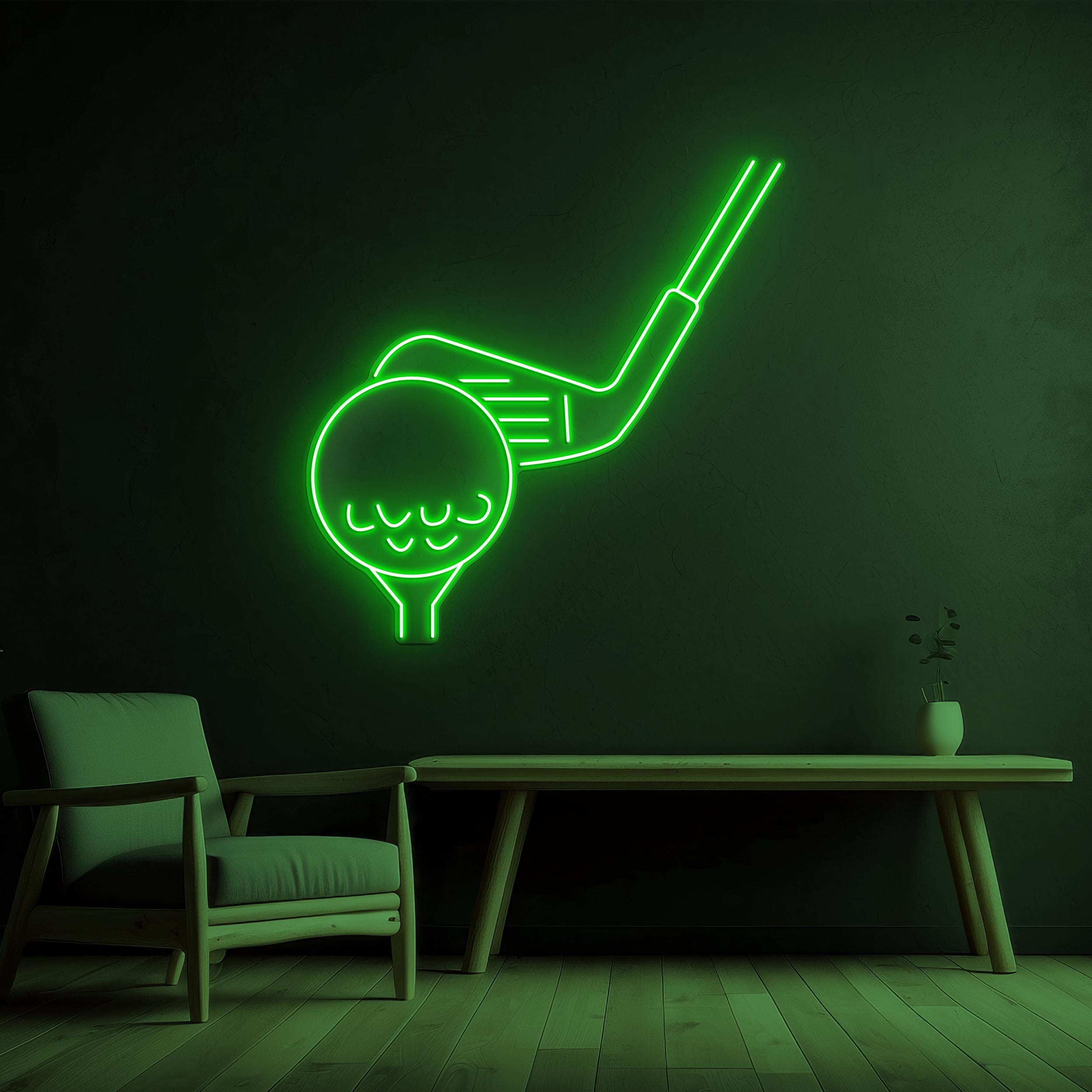 Golf Neon Sign, Golf Ball LED Light, Golf Logo Wall Decor, Golf Club Neon Sign, Sports Shop Wall Decor, Home Wall Decor, Game Room Wall Art