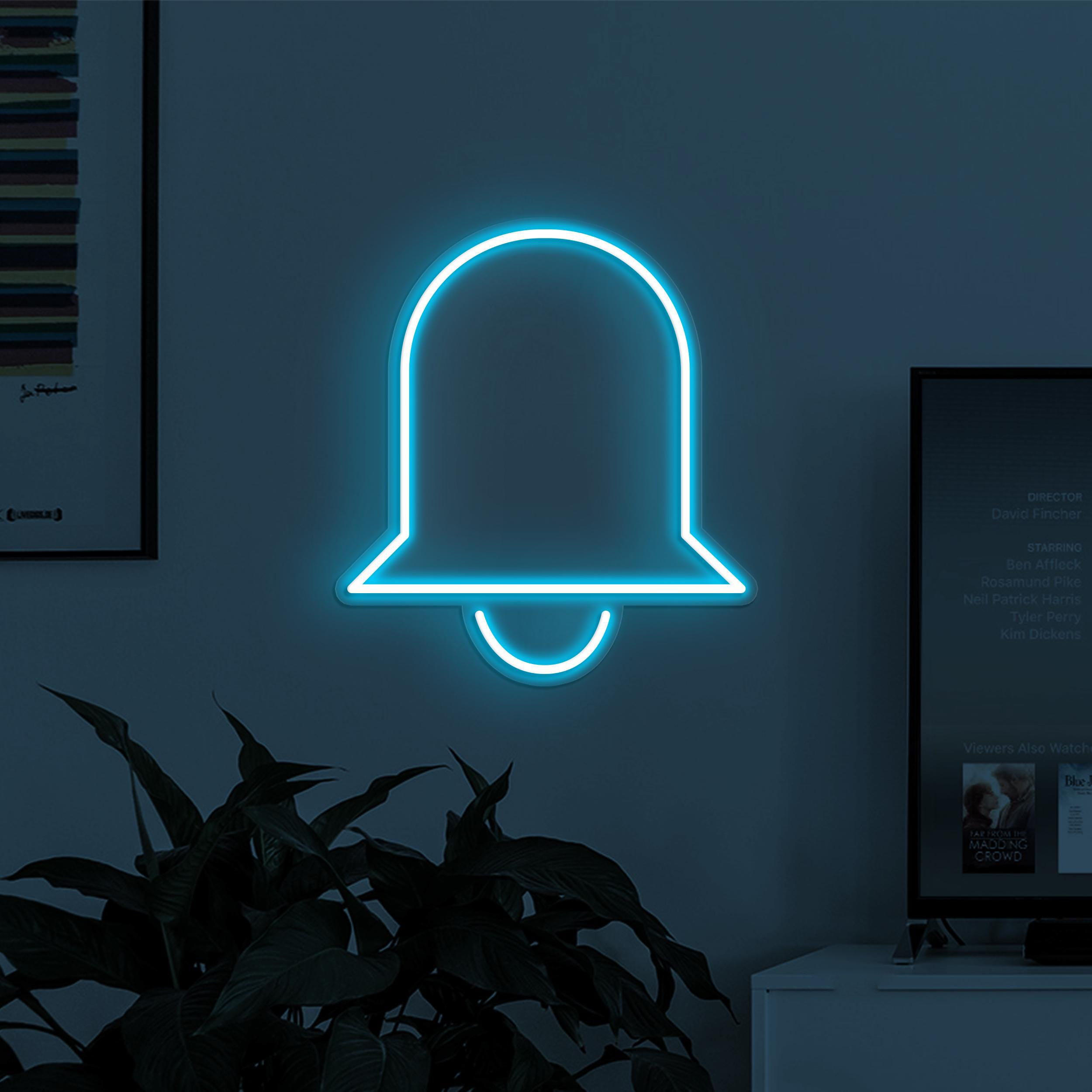 Bell Neon Sign, Bell LED Light, Notification Bell Wall Decor, Led Neon Light, Custom Neon Sign, Home Wall Art, Cafe and Bar Neon Art, Gift