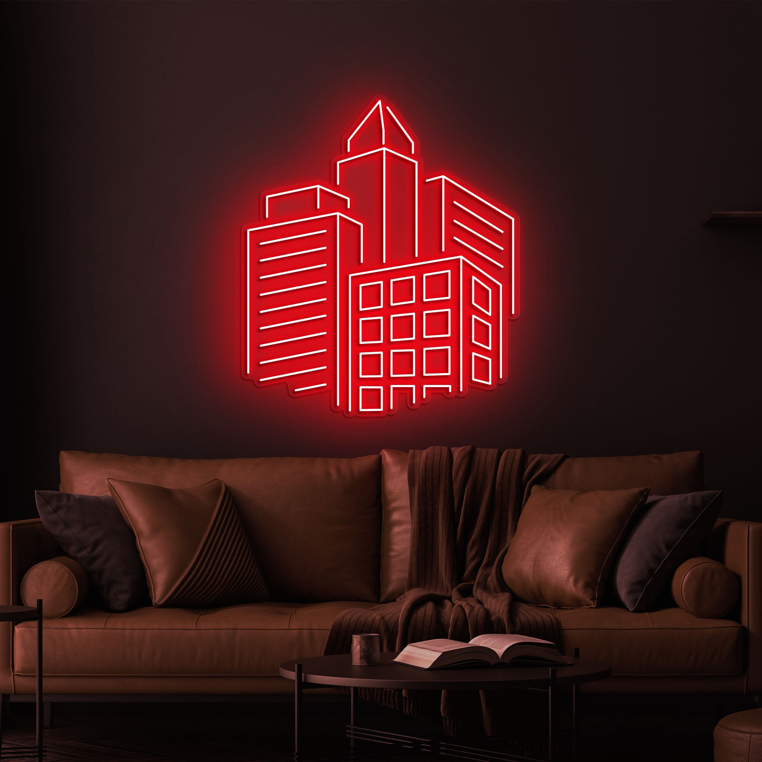 City Buildings Neon Sign, Buildings Neon Light, Room Decor, Wall Decor, City Building Sign, Urban Decor, Cityscape Vibes for Home or Office
