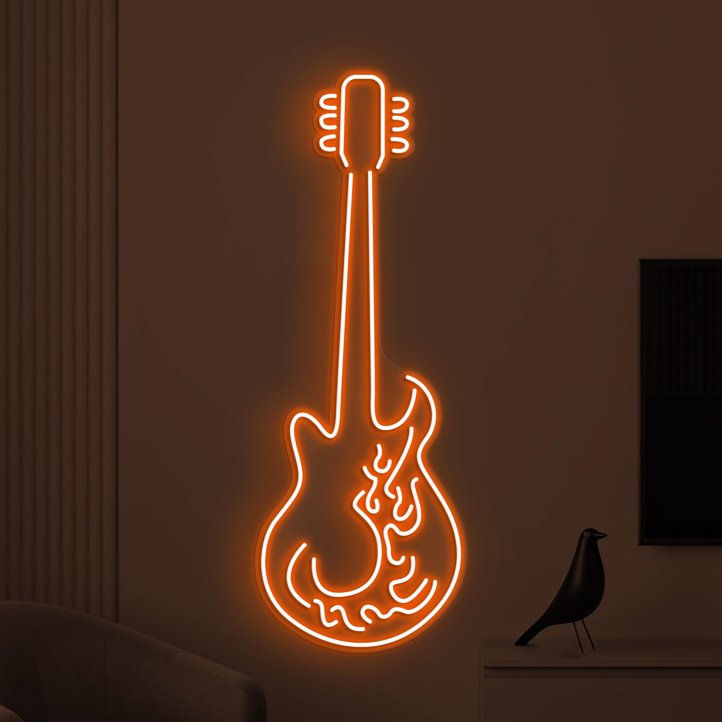 Guitar Neon Sign, Guitar LED Light, Home Wall Decor, Music Room Wall Art, Music Studio Neon Light, Electric Guitar Sign, Guitar Lover Gift