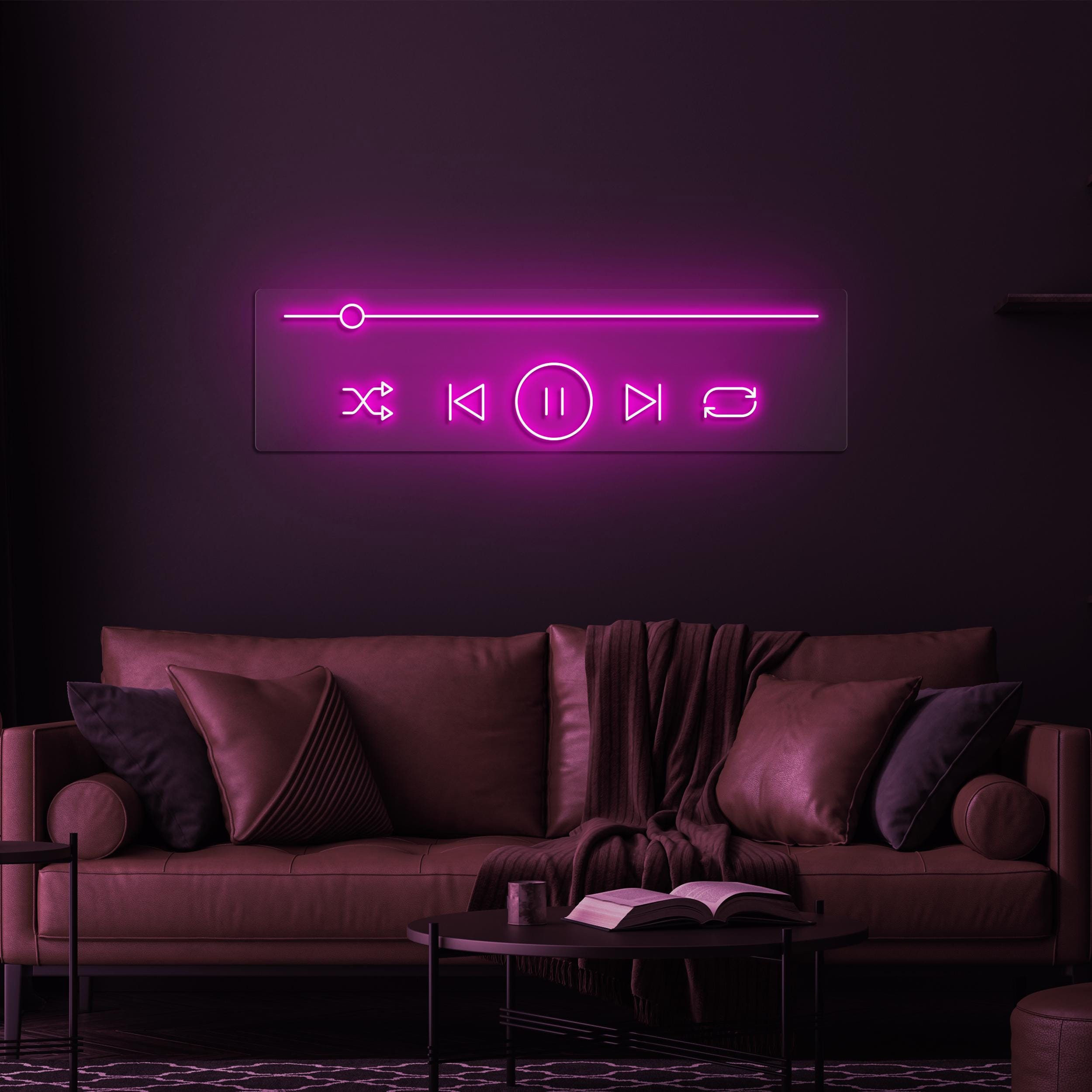 Music Control Neon Sign, LED Wall Art for Music Lovers, Custom Neon Sign for Game Rooms, Home Studio, Music Room Decor, Gift for Musicians