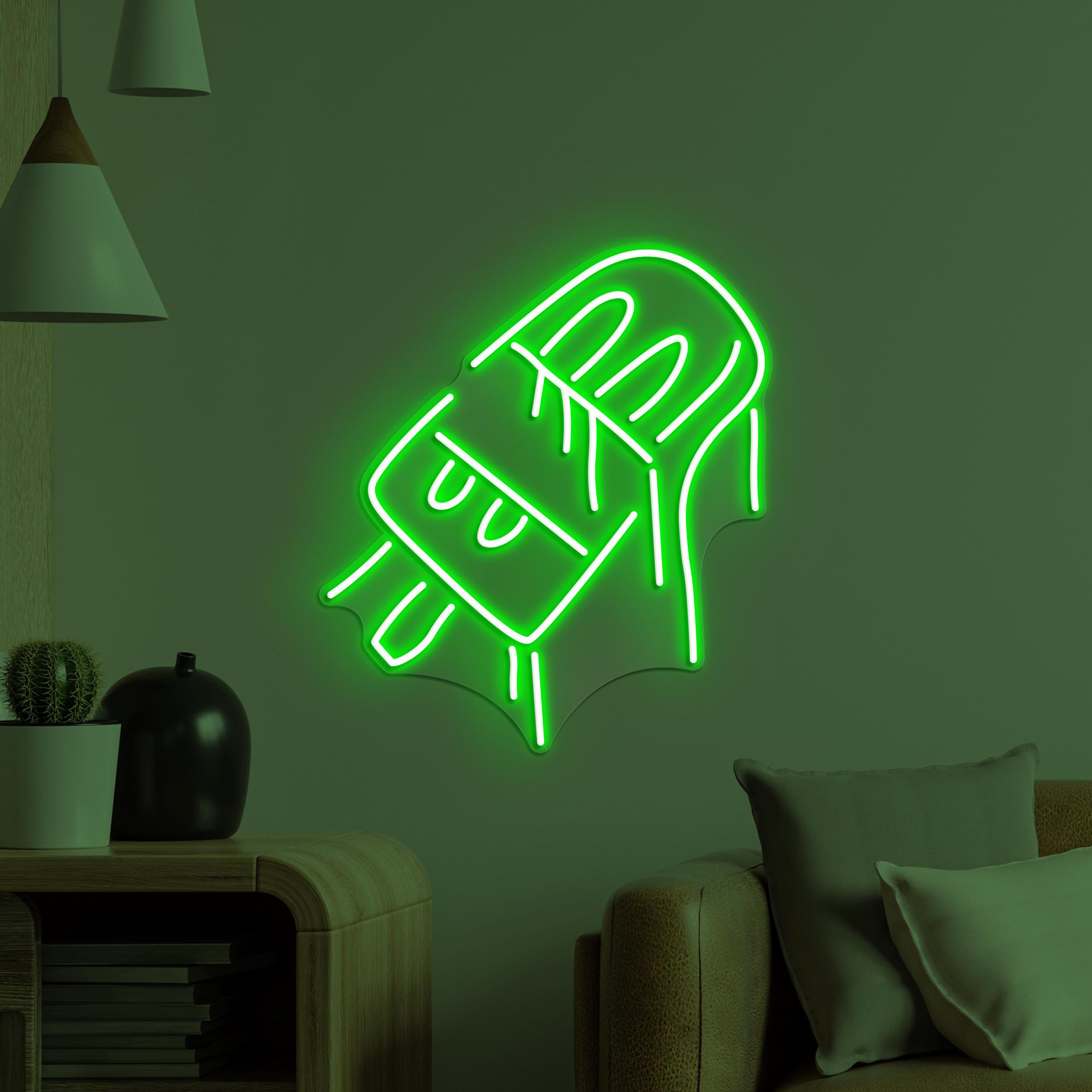 Popsicle Neon Sign, Popsicle LED Light, Nursery Room Wall Decor, Ice Cream Wall Art, Frozen Treat Neon Light, Ice Cream Shop Neon Decor