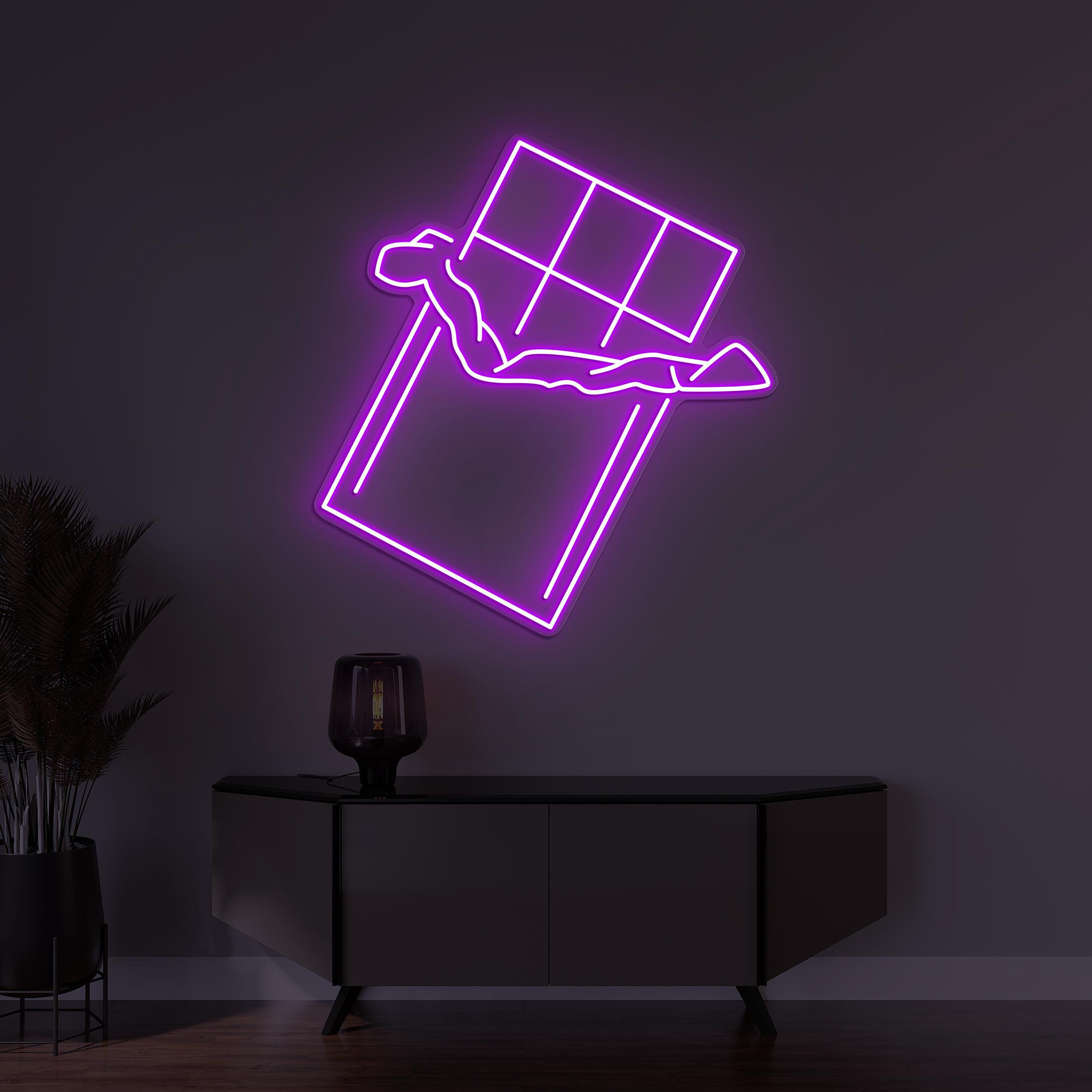 Chocolate Bar Neon Sign, Chocolate Bar LED Light, Chocolate Wall Decor, Anniversary Gift, Valentine Neon Light, Chocolate Shop Wall Art
