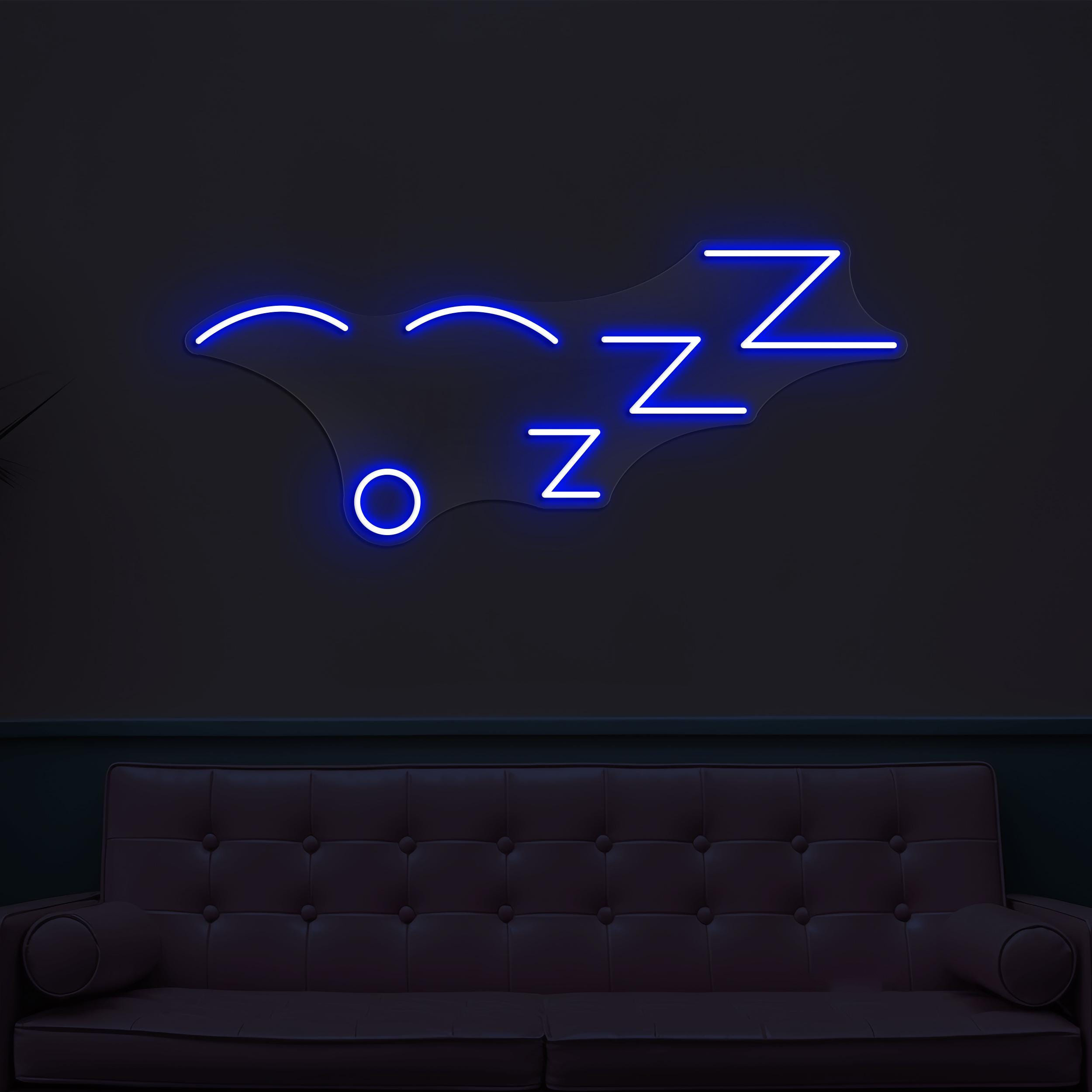 Zzz  Neon Sign, Zzz LED Light, Sleepy Night Wall Decor, Sleep Symbol Wall Art, Kids Room Wall Art, Sweet Dreams Neon Light, Zzz Emoji Sign
