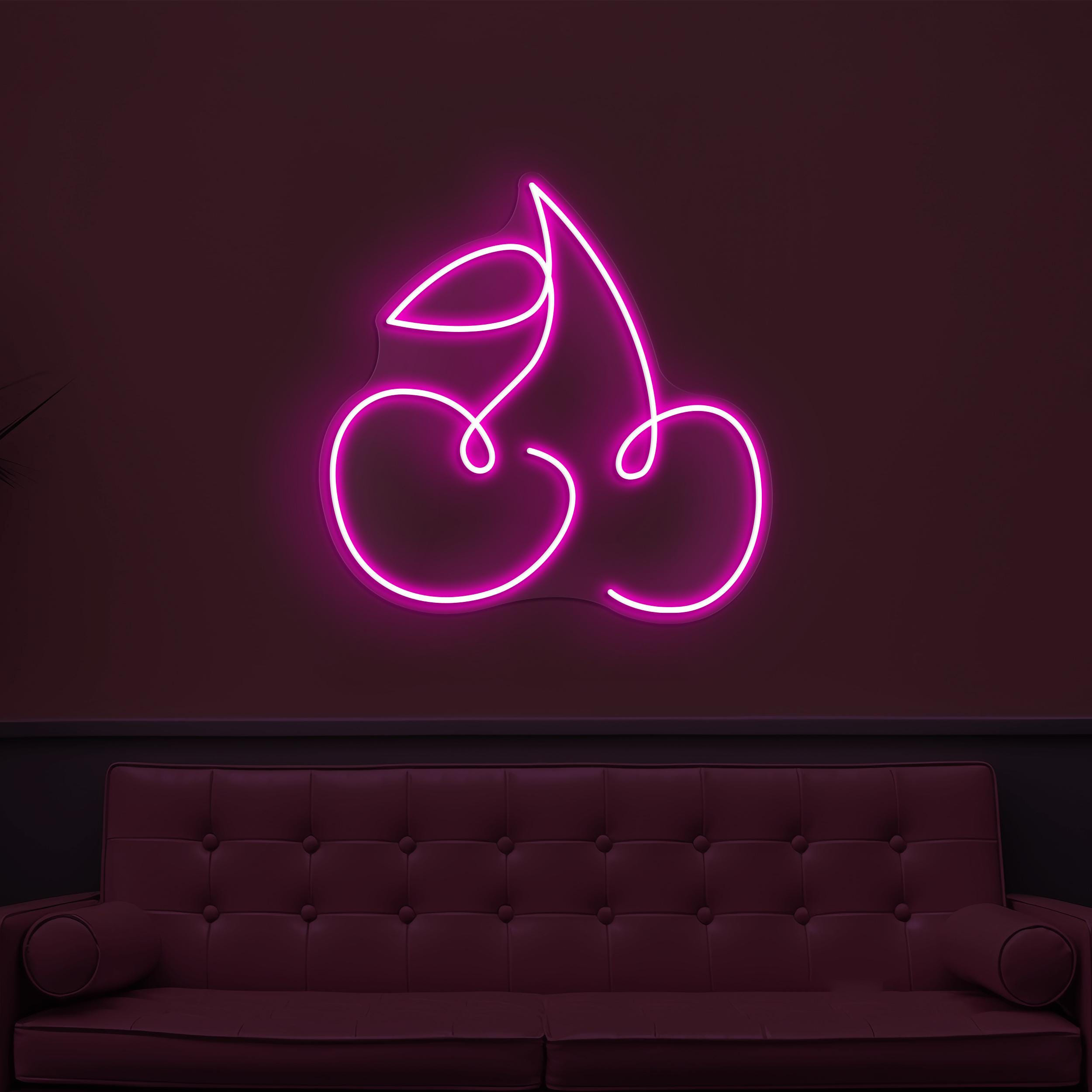 Cherry Neon Sign, Cherry LED Light, Fruit Shop Neon Art, Bar Pub Wall Decor, Bar Pub Neon Light, Personalized Neon Sign, Cafe Wall Decor