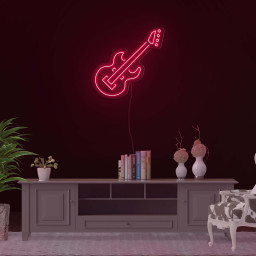 Guitar Neon Signs, LED Lights for Guitar Lovers, Music Neon Signs, Live Music Art for Bar, Club, and Home Decor, Room decor, Led Neon Sign