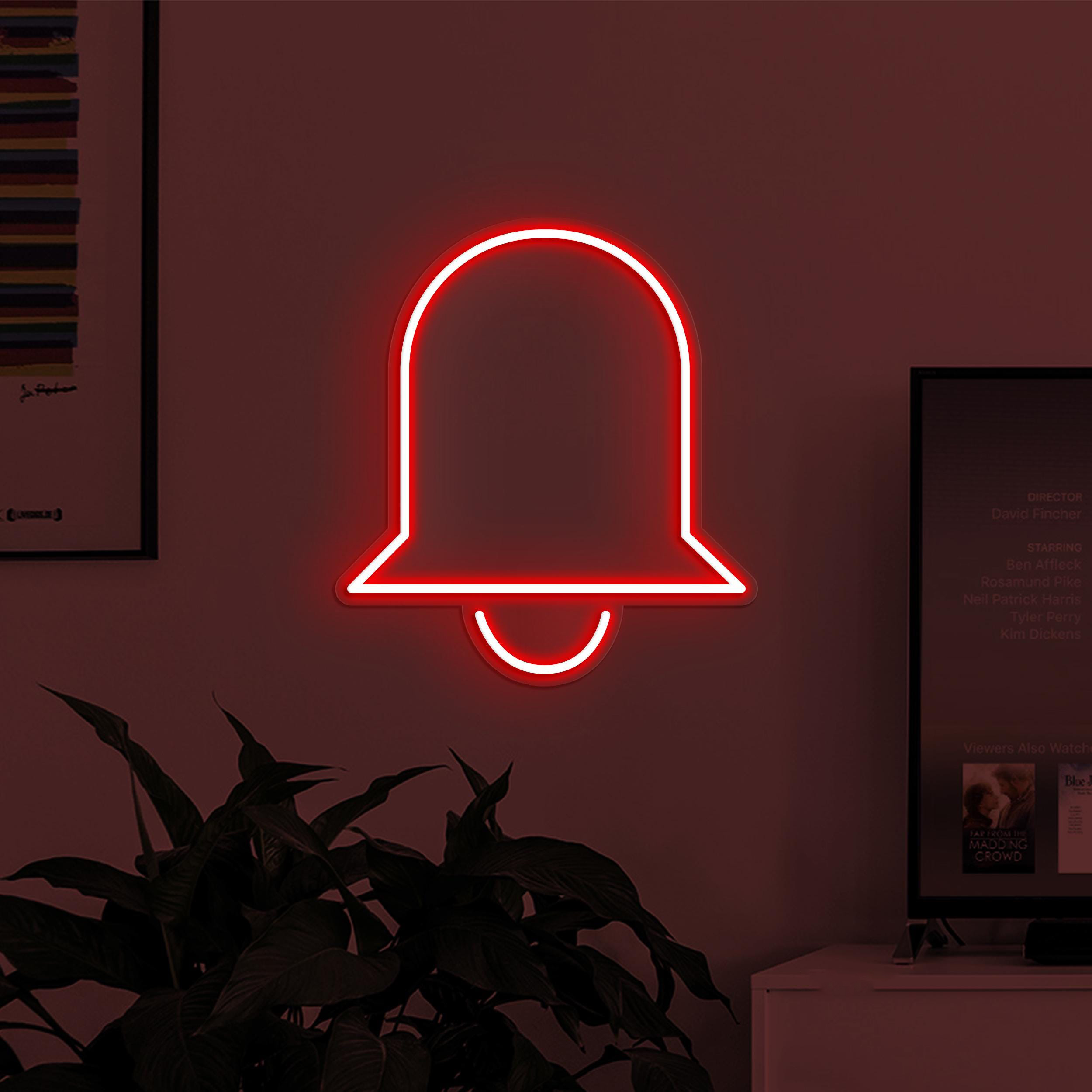 Bell Neon Sign, Bell LED Light, Notification Bell Wall Decor, Led Neon Light, Custom Neon Sign, Home Wall Art, Cafe and Bar Neon Art, Gift