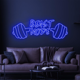 Beast Mode Neon Sign, Beast Mode LED Light, Gym Wall Decor, Dumbbell Wall Art, Fitness Neon Sign, Workout Wall Light, Gift For Gym Lover