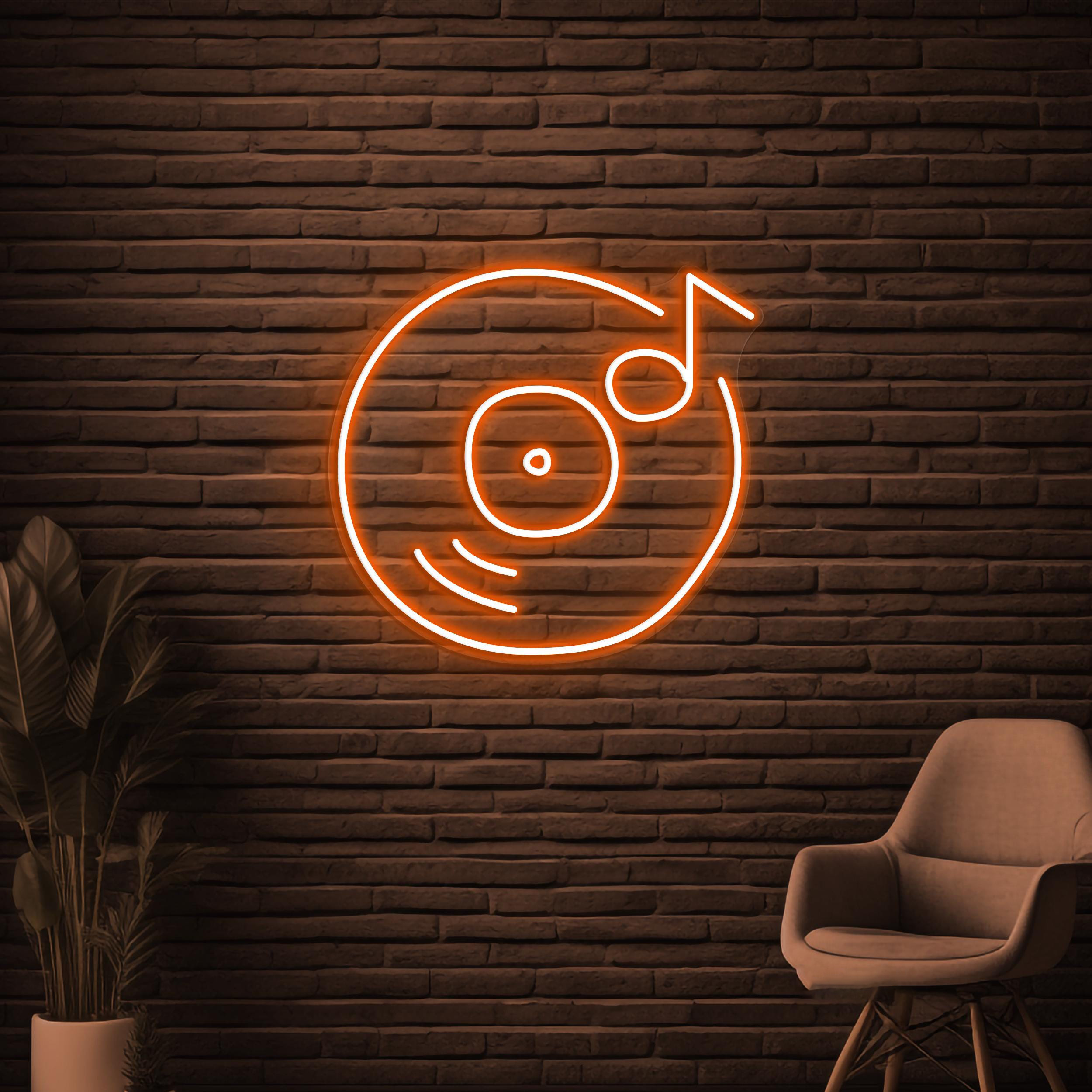 Vinyl Record Neon Sign, Vinyl Record LED Light, Music Records Wall Decor, DJ Neon Sign, Music Studio Wall Art, Bar Nightclub Neon Light