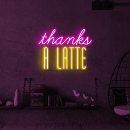 Thanks a Latte Neon Sign, Thanks a Latte LED Light, Coffee Shop Wall Art, Custom Neon Sign, Food Shop Neon Light, Restaurant Wall Decor