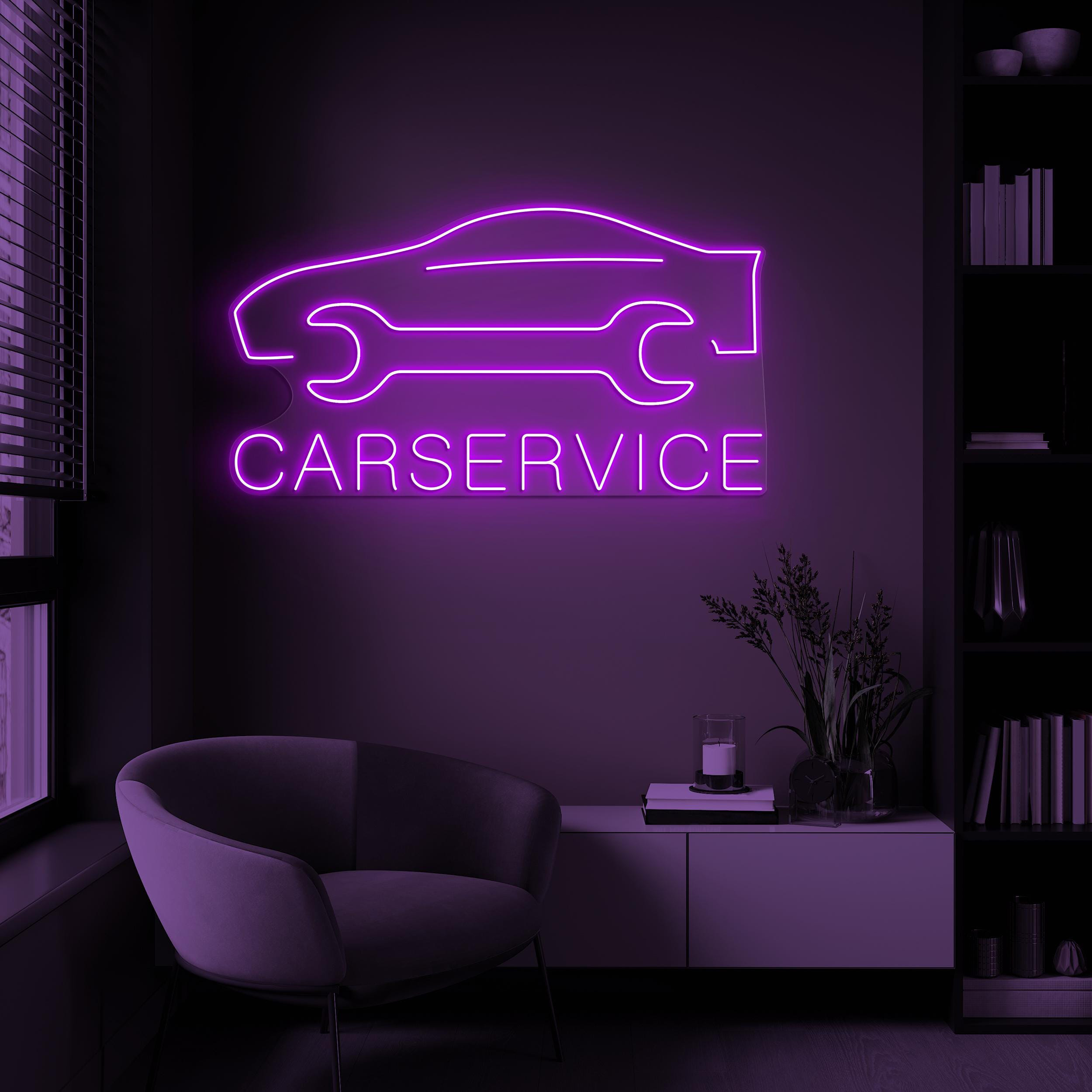 Car Service Neon Sign, Auto Car Service Garage Led Sign, Car Repair Decor, Papa's Garage Workshop Art, Car Mechanic Wall Decor, Workshop Art
