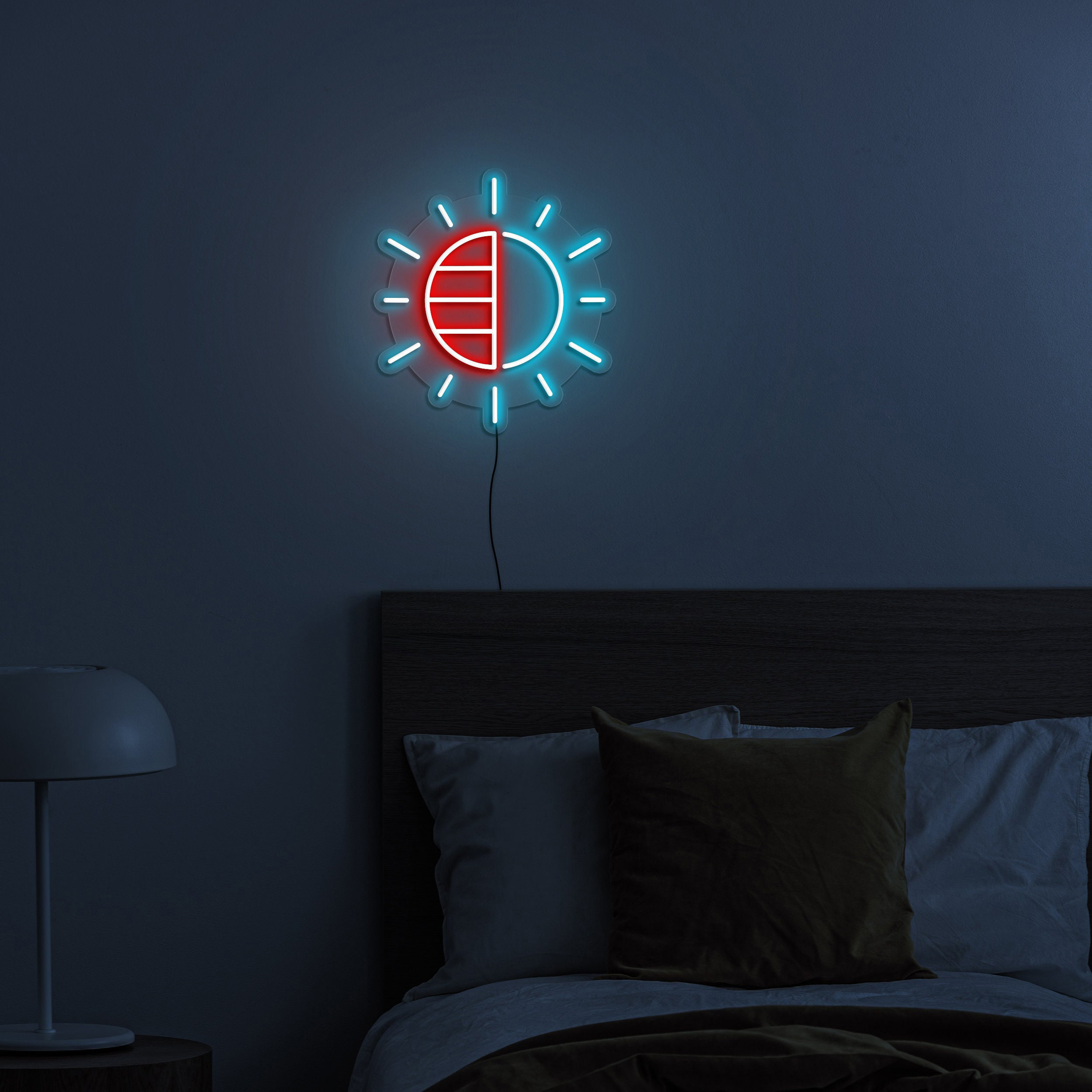 Sun Neon Sign, Sun  Led Wall Décor, Aesthetic Sunset Neon Light, Dimmable USB Power Light, Bedroom or Wedding Decor, Table Decor Sign, Gift