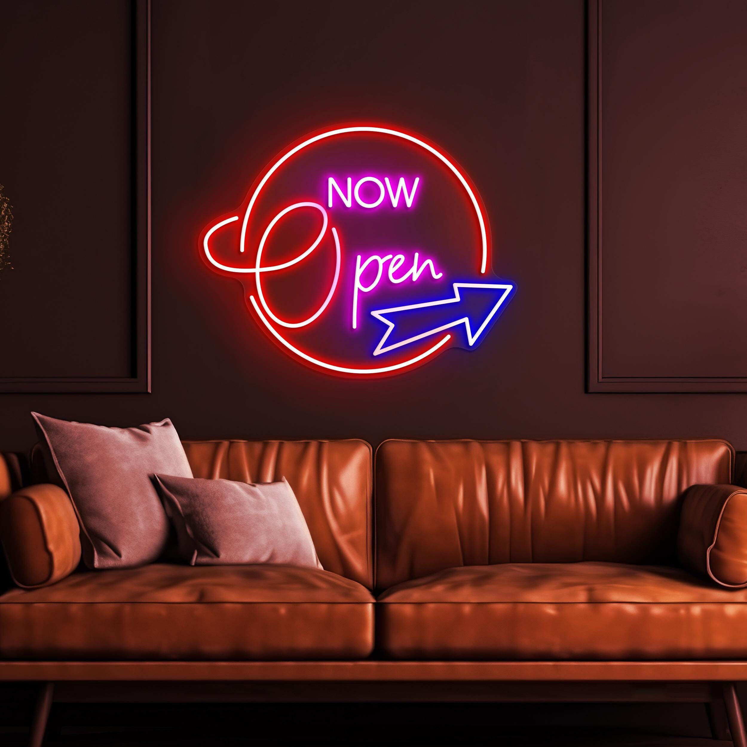 Now Open Neon Sign, Now Open LED Light, Open Wall Decor, Club, Bar Pub, Store Wall Art, Open Display Neon Sign, Business Logo Wall Light