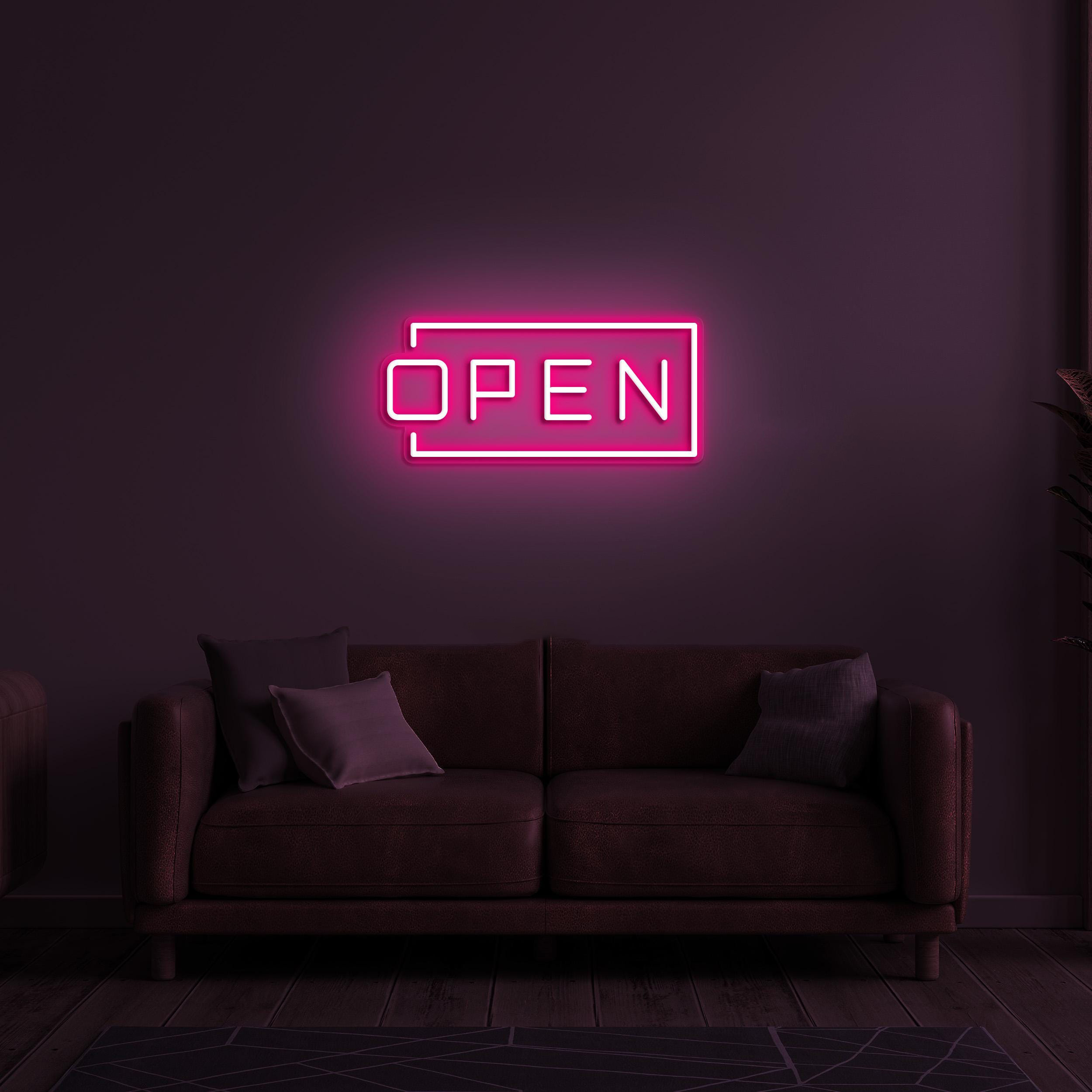 Open Neon Sign, Open LED Light, Opening Sign, Welcoming Sign, Hanging Open Sign, Decor for Stores, Cafe, Bar, Shops, Business Logo Art, Gift