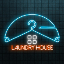 Laundry House Neon Sign, Laundry House LED Light, Laundry Room Wall Decor, Clean Clothes Wall Sign, Hanger Neon Light, Dry Clean Shop Decor