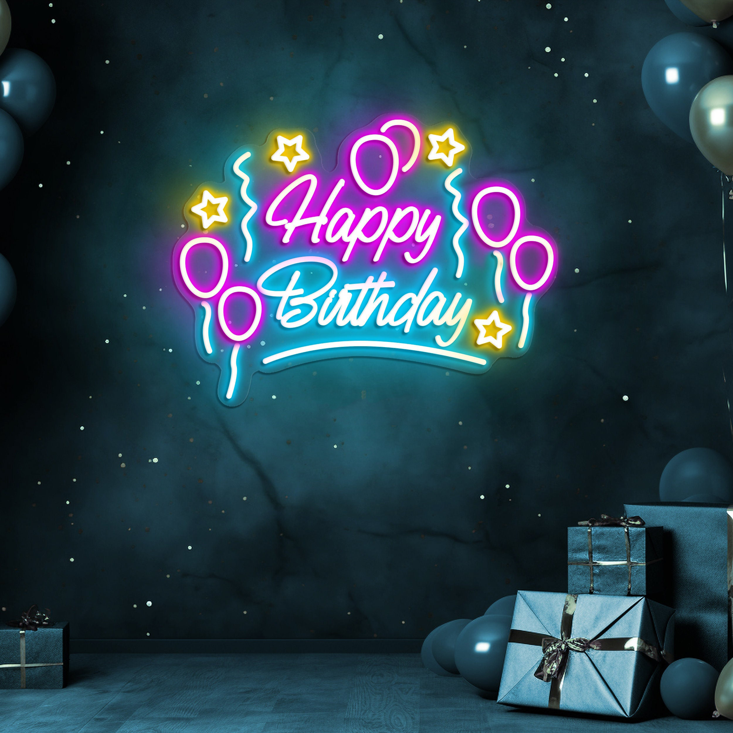 Happy Birthday Neon Sign, LED Light Decoration, Make Every Birthday Memorable, Birthday decor, Party decor, Backdrop sign, Birthday decor