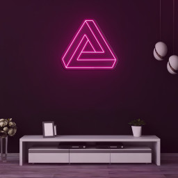 Penrose Triangle LED Neon Sign, Geometric Wall Art, Minimalist Decor for Home, Office, or Living Room, Custom Neon Light,LED Sign Decoration