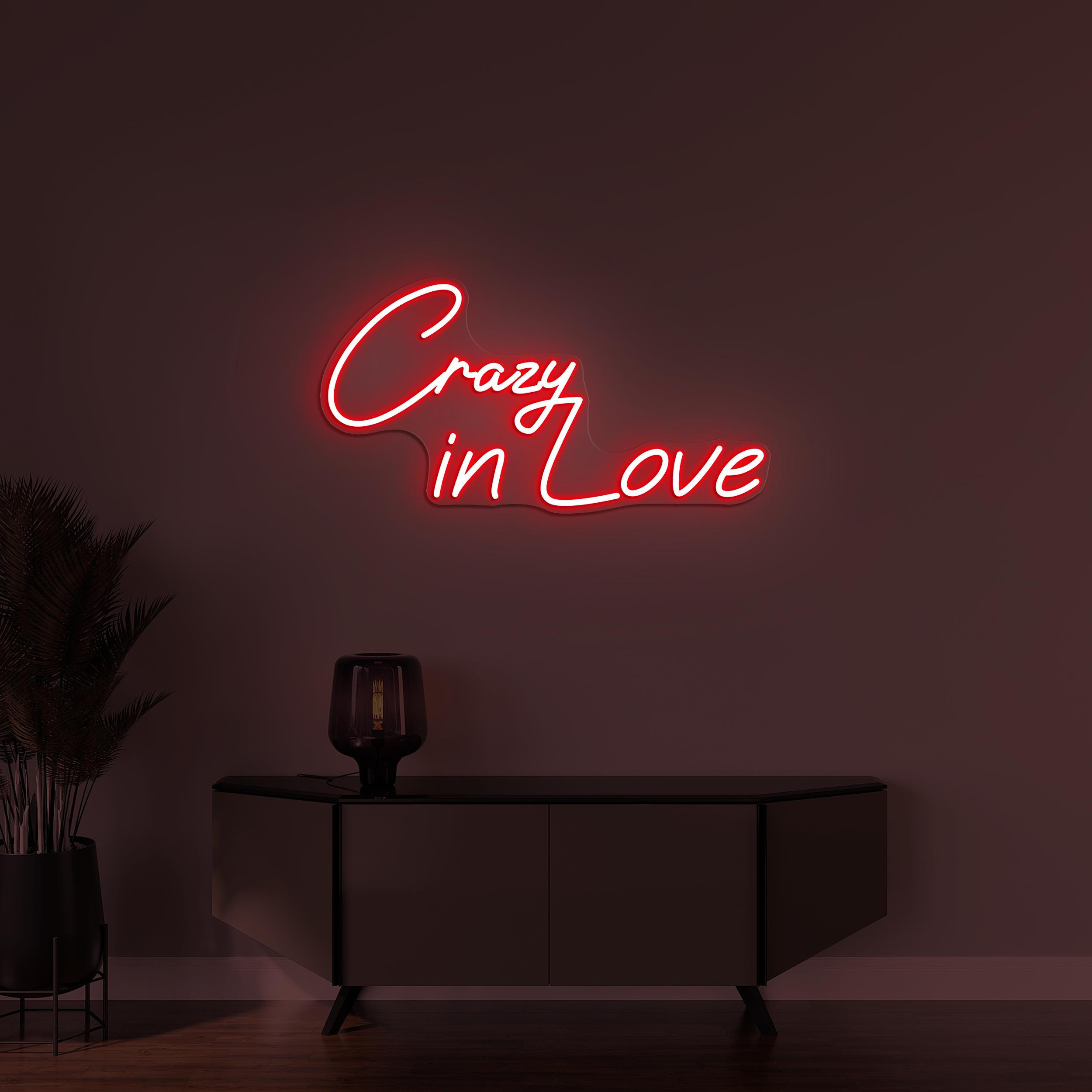 Crazy In Love Neon Sign, Crazy In Love LED Light, Wedding Wall Decor, Engagement Party Wall Art, Romantic Neon Light, Couple Neon Gift Idea