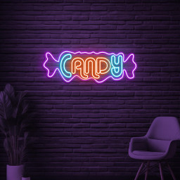 Candy Neon Sign, Candy LED Light, Candy Shop Wall Decor, Christmas Wall Art, Candy Shop Logo LED Light, Sweet Shop Neon Sign, Kids Room Art