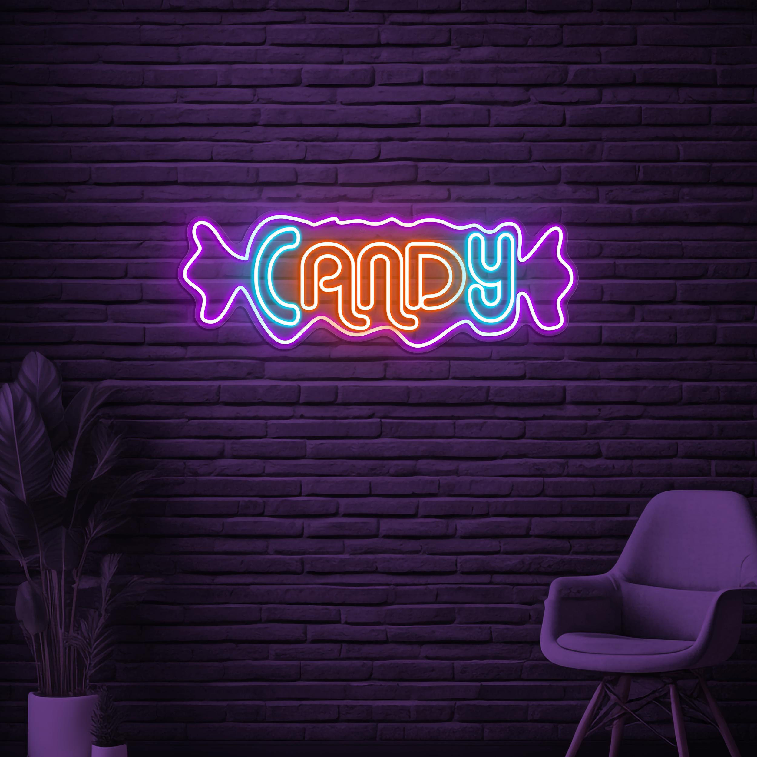 Candy Neon Sign, Candy LED Light, Candy Shop Wall Decor, Christmas Wall Art, Candy Shop Logo LED Light, Sweet Shop Neon Sign, Kids Room Art