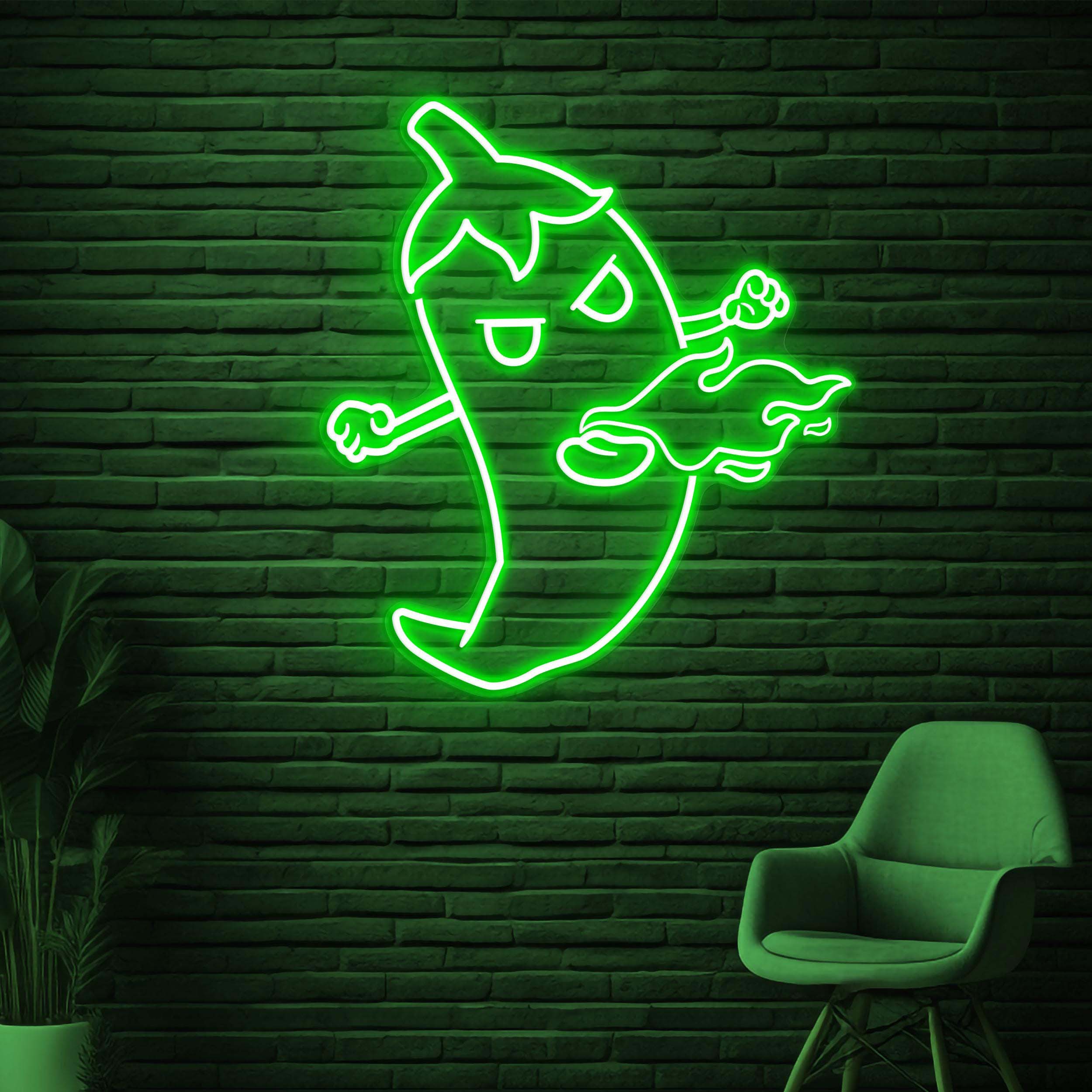 Spicy Chili Neon Sign, Spicy Chili LED Sign, Flaming Chili Wall Decor, Fire Spicy Chili Sign, Spicy Food Store Art, Mexican Pepper Light