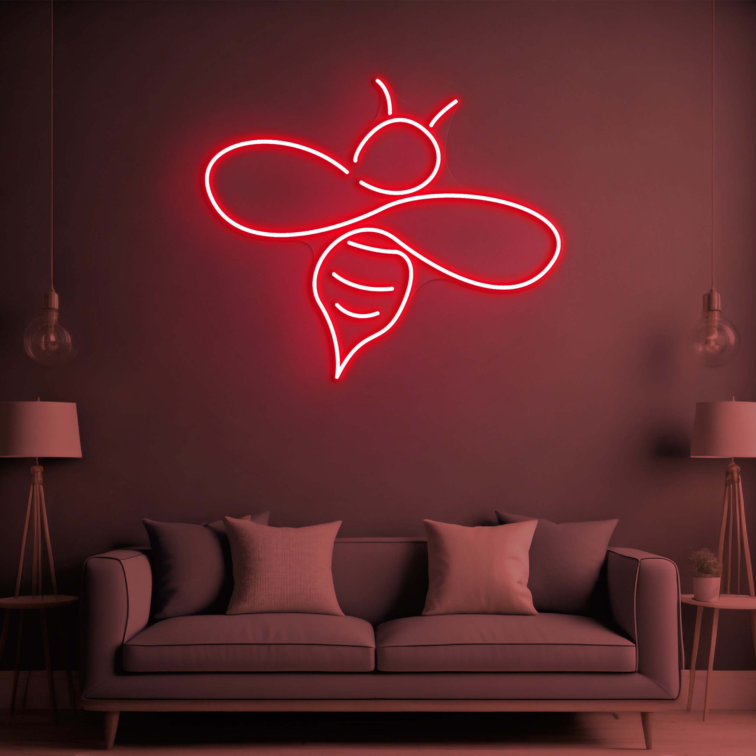 Bee LED Neon Sign, Honey Neon Light Sign for Home Decor, Beehive Theme Wall Art, Kids Room Decor, Home decor, Neon Light, Bee Lover Gift