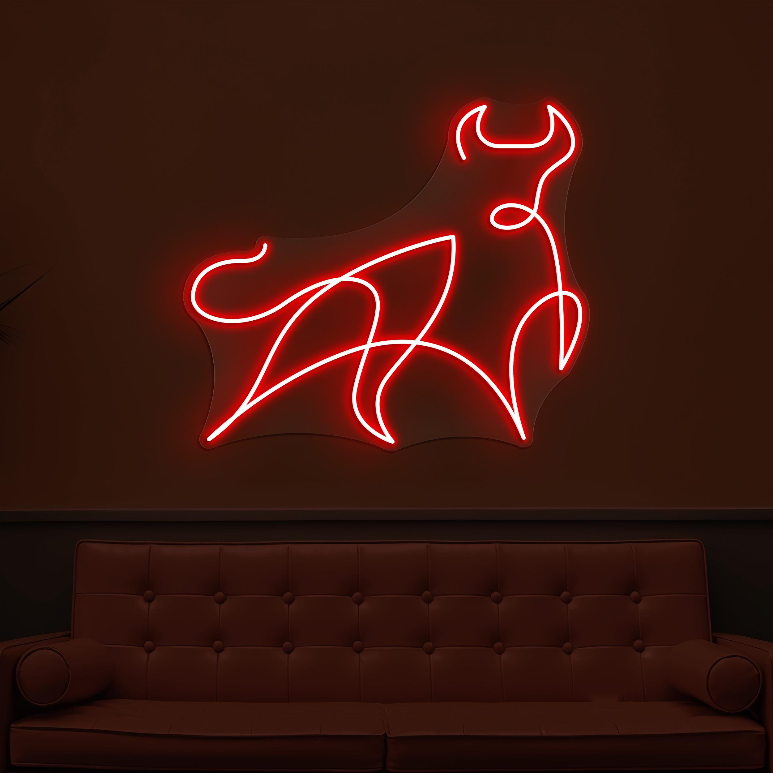 Buffalo Neon Sign, Buffalo LED Light, Pet Shop Wall Decor, Zoo Neon Light, Bull Wild Animal Sign, Angry Bull Wall Decor, Gift for Bull Lover