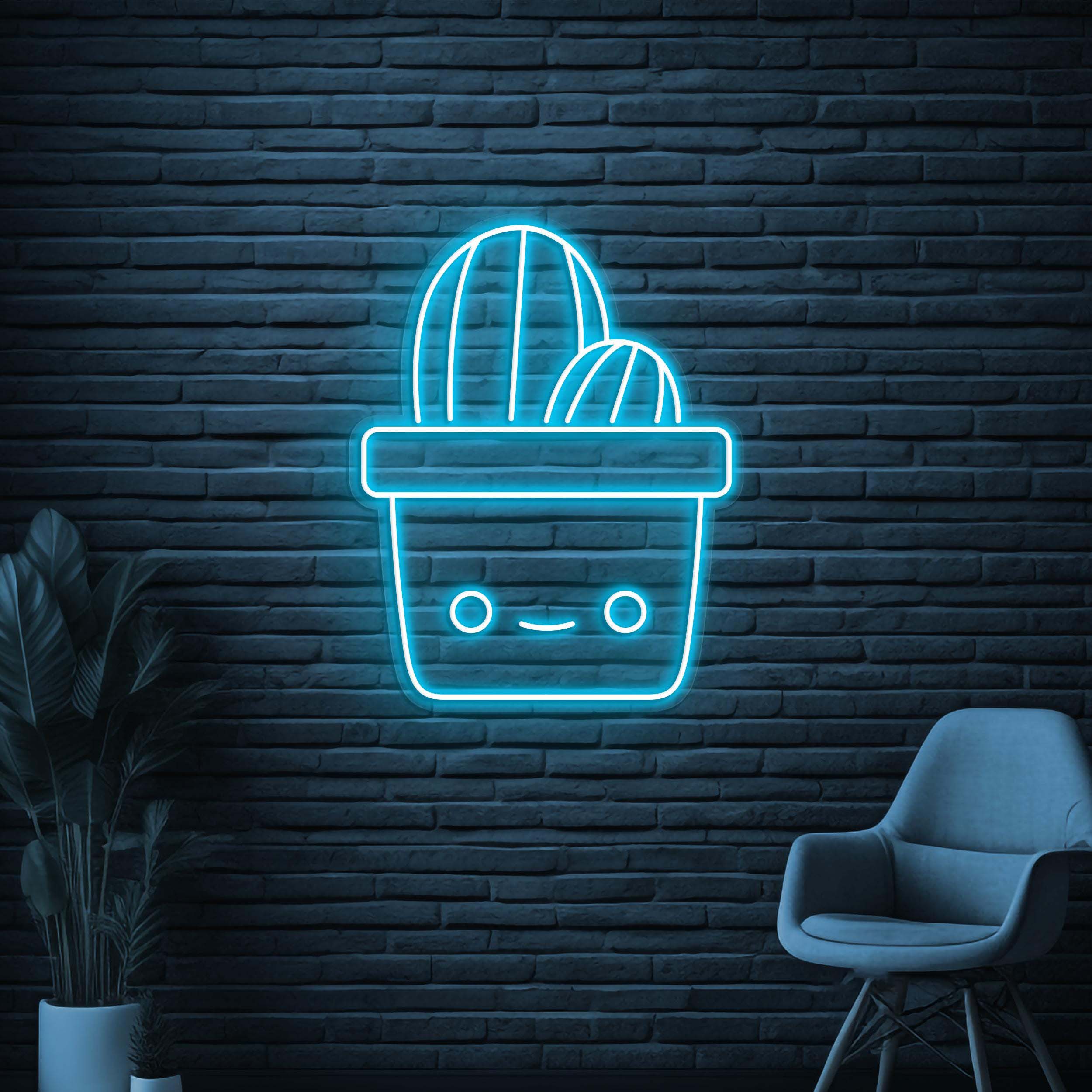 Cactus Neon Sign, Cactus LED Light, Plant Wall Decor, Custom Neon Sign, Cute Cactus Wall Art, Home Wall Art, Kids Room Decor, Plant Shop Art
