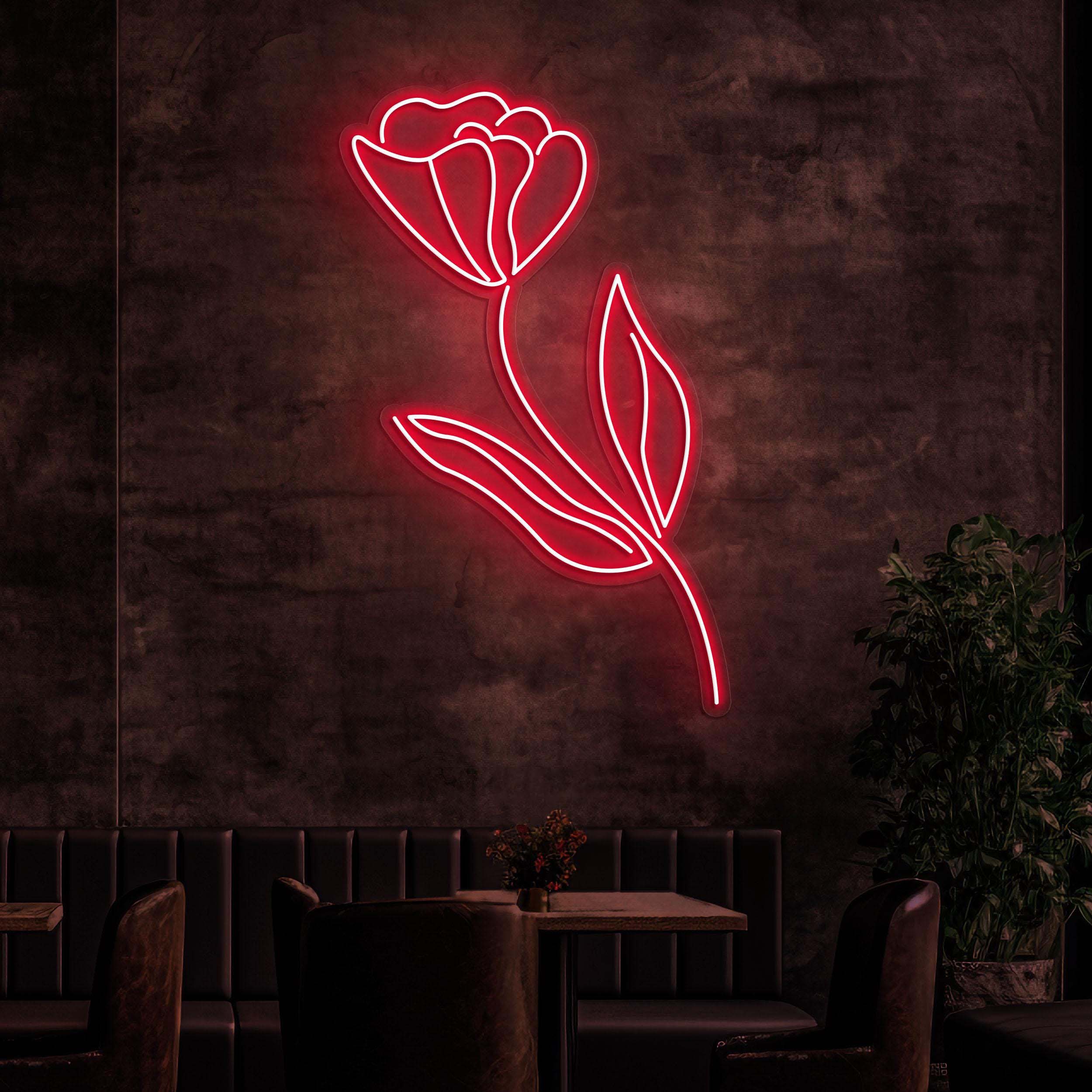 Tulip Flower Neon Sign, Tulip Flower LED Light, Tulip LED Neon Art, Decor for Home, Party, Garden & Yard, Mother‘s day Special, Gift for Her
