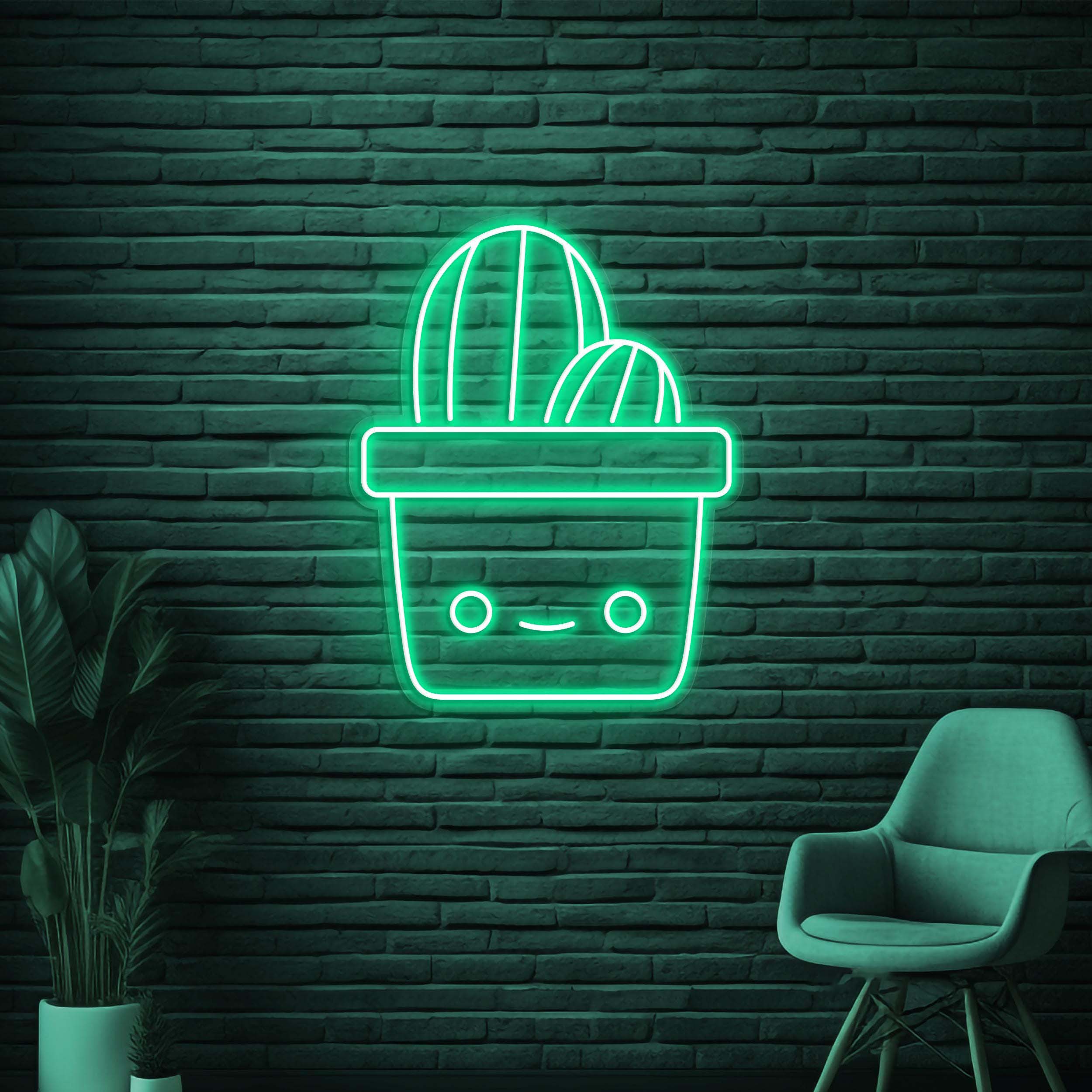 Cactus Neon Sign, Cactus LED Light, Plant Wall Decor, Custom Neon Sign, Cute Cactus Wall Art, Home Wall Art, Kids Room Decor, Plant Shop Art