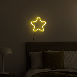 Star Neon Sign, LED Star Light, Christmas Star Neon Sign, USB Powered Wall Decor, Star Kid Room Decoration, LED Neon Art for Bedroom & Kids