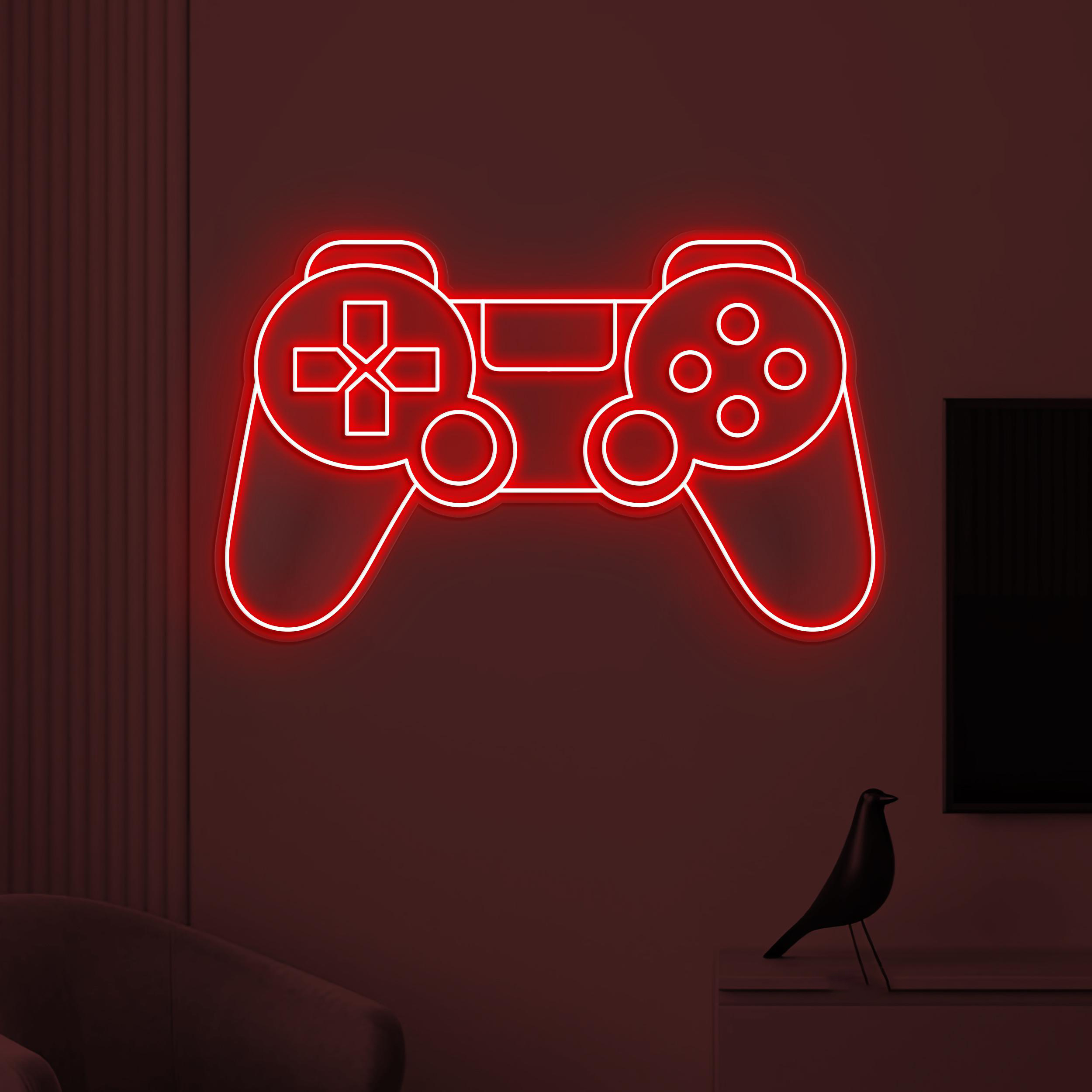 Game Console Neon Sign, Gamepad LED Light, Game Room Wall Decor, Game Controller Neon Light, Game Zone Neon Sign, Kids Room Wall Light, Gift